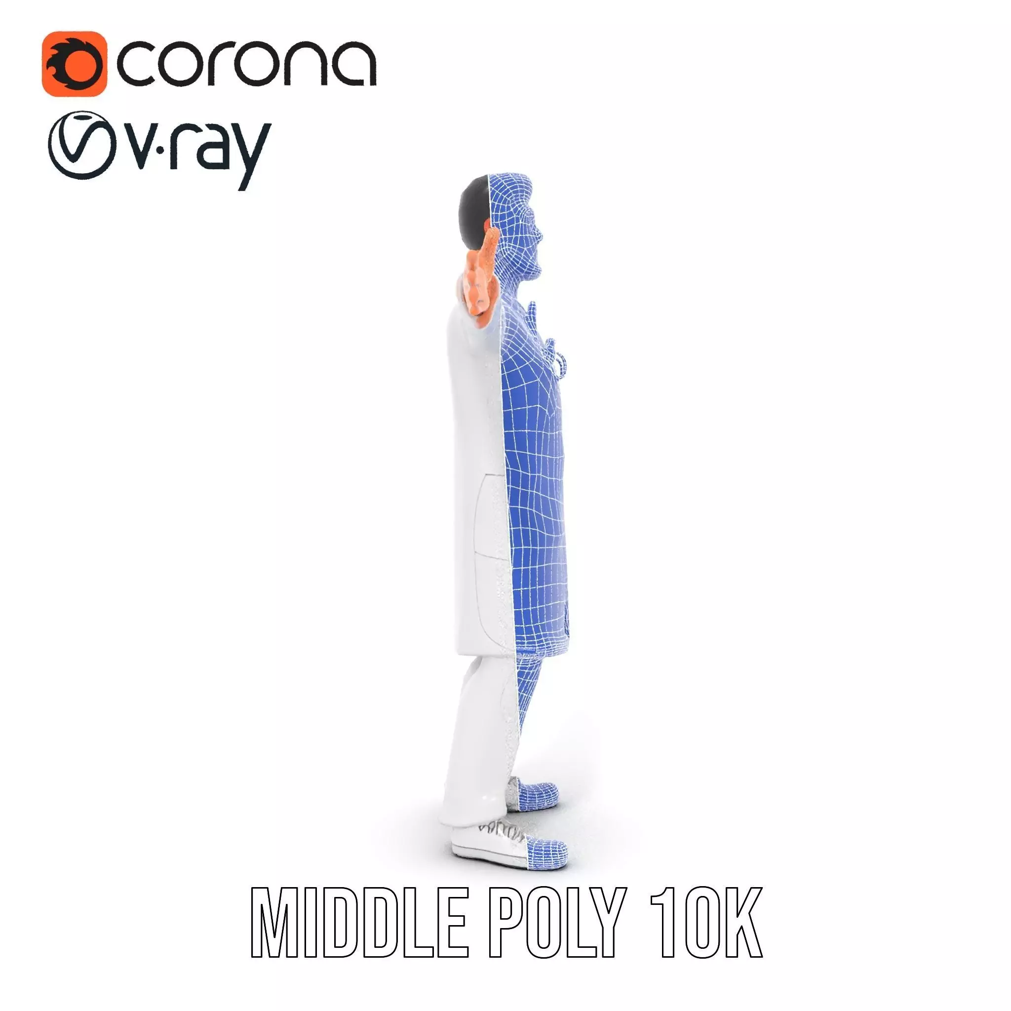 Doctor Character Model Pack with PBR Textures Low-poly 3D model_28