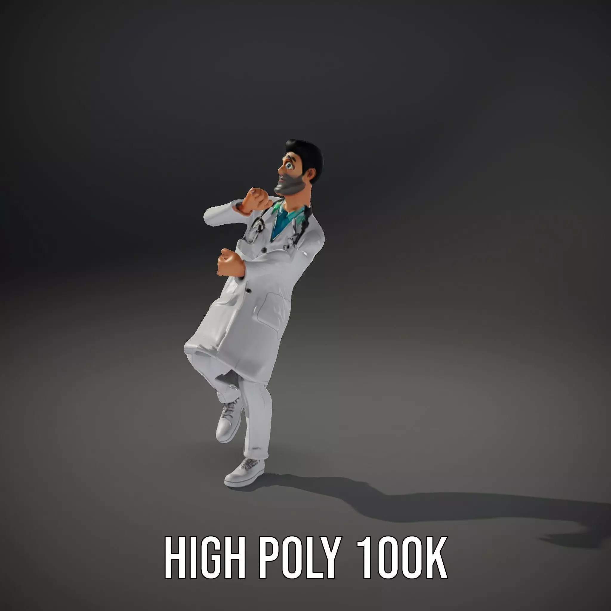 Doctor Character Model Pack with PBR Textures Low-poly 3D model_27