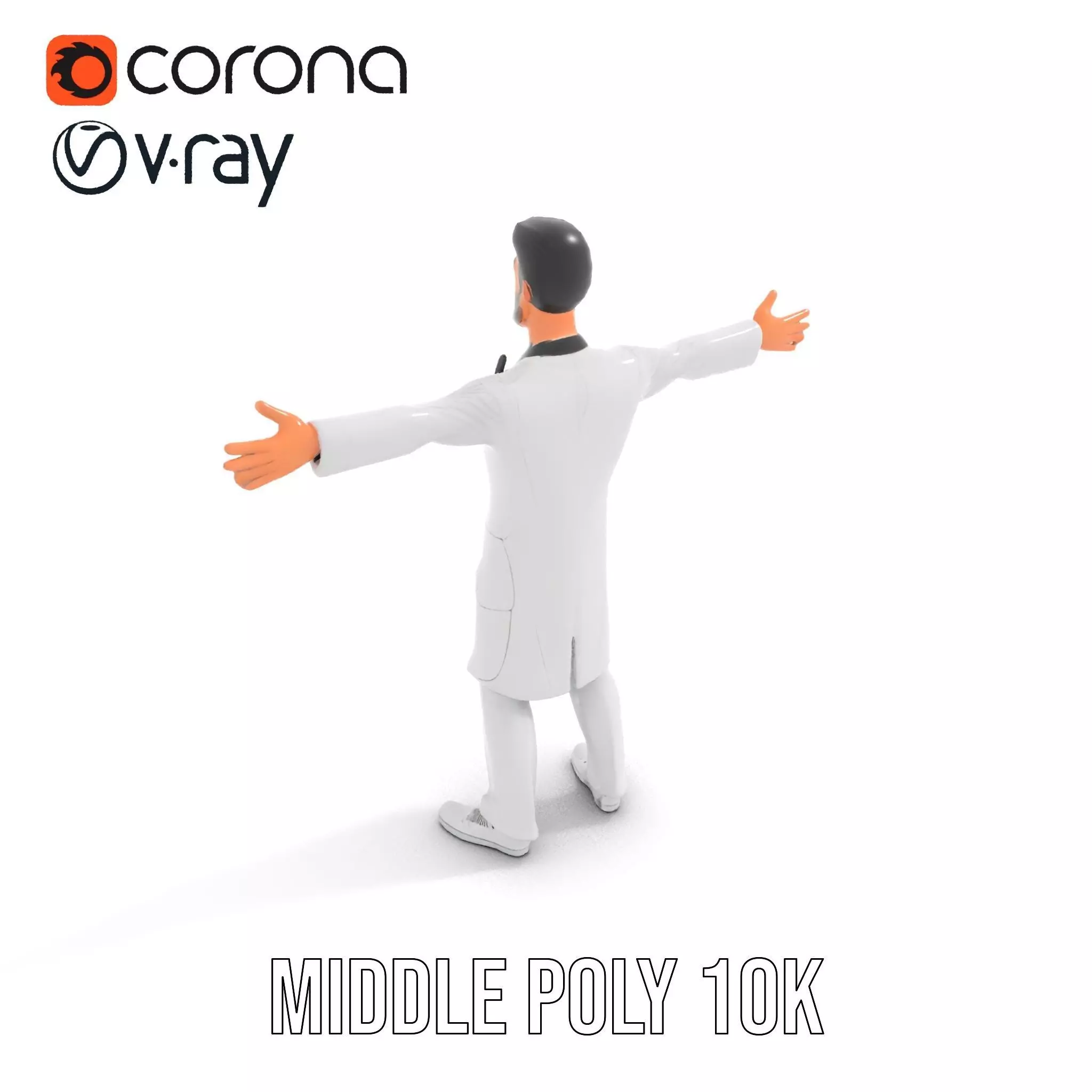 Doctor Character Model Pack with PBR Textures Low-poly 3D model_22