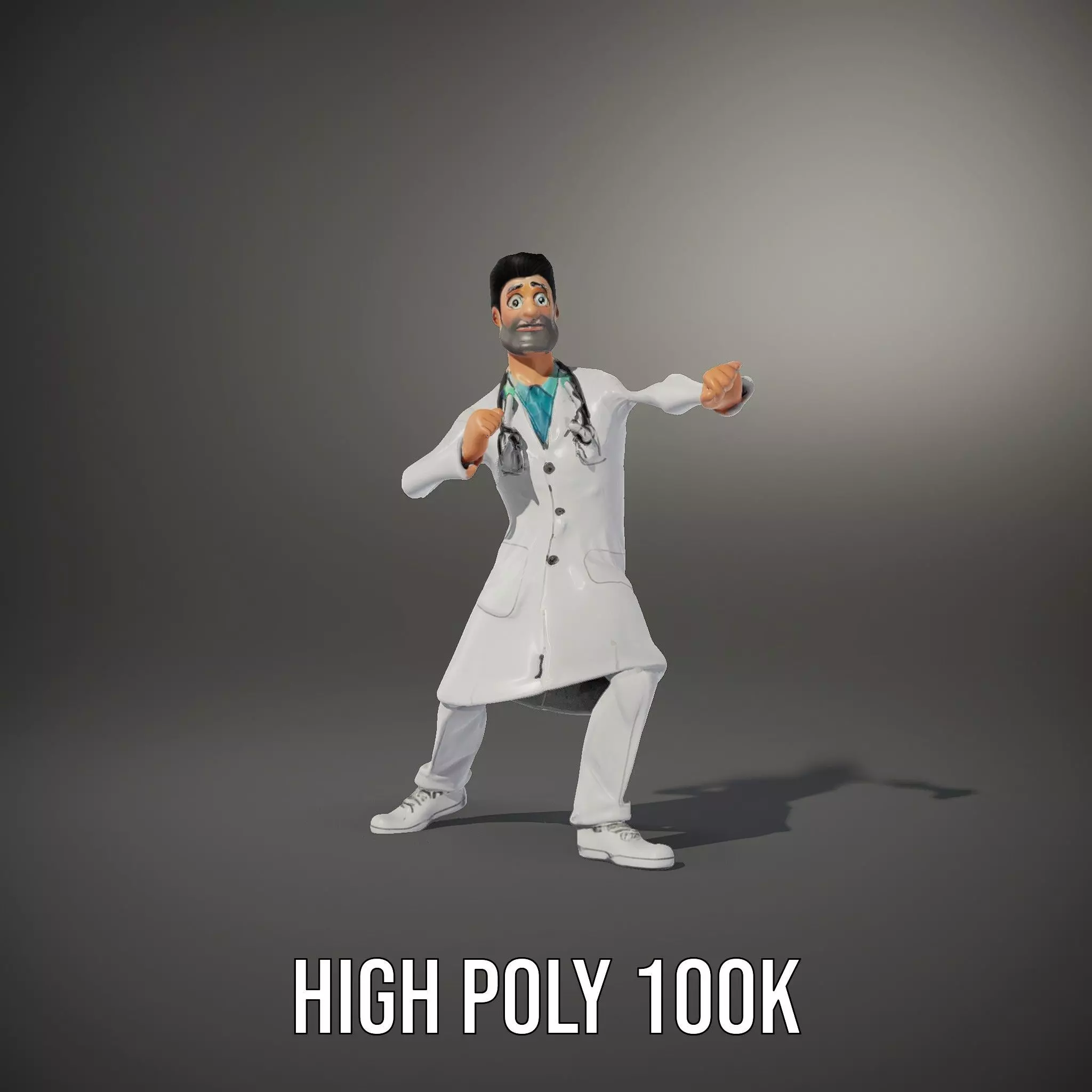 Doctor Character Model Pack with PBR Textures Low-poly 3D model_15