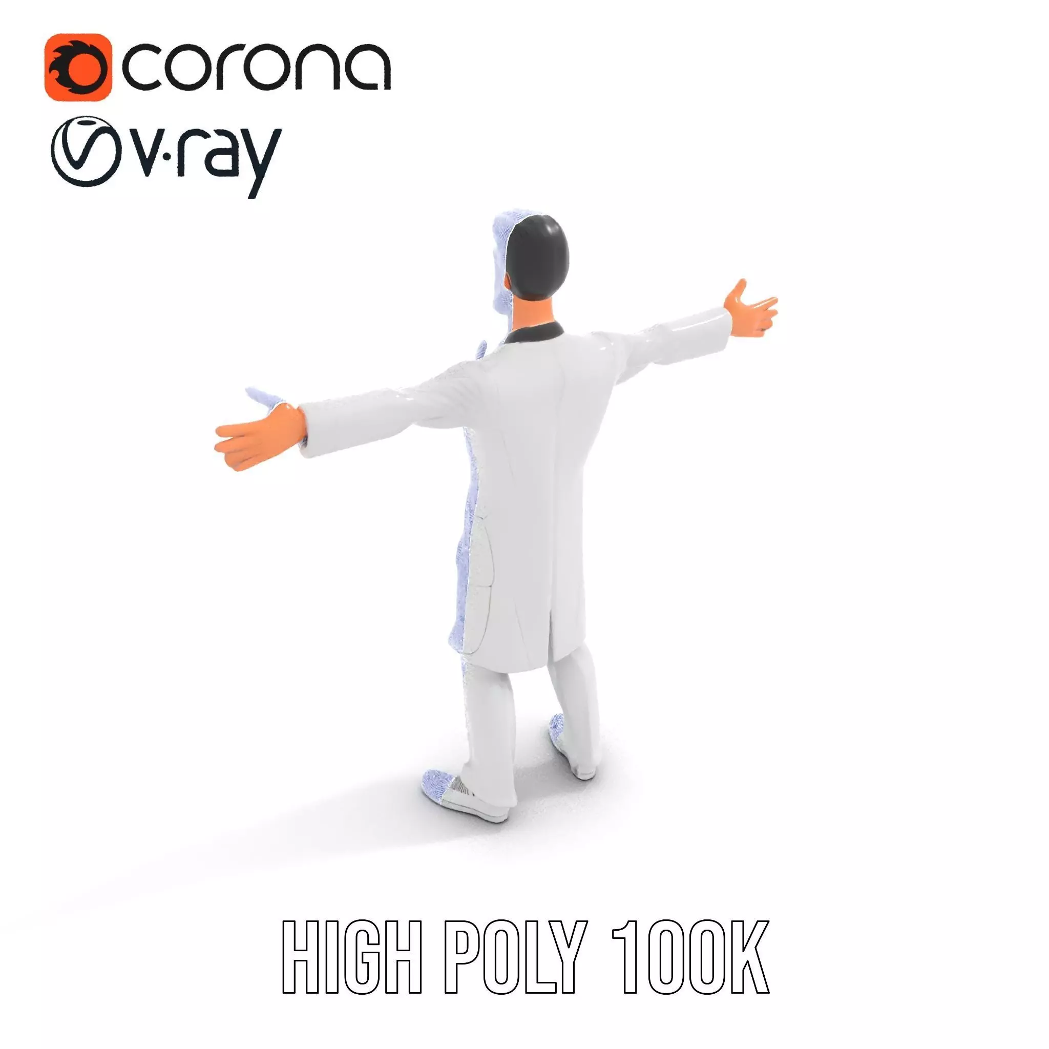 Doctor Character Model Pack with PBR Textures Low-poly 3D model_32