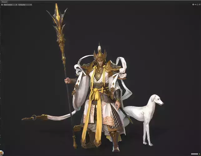 Erlang Shen Low-poly 3D model