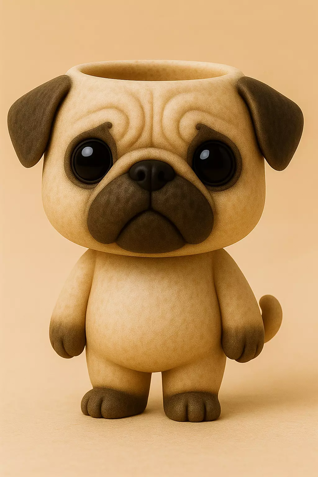 Pug Dog Planter 3D print model