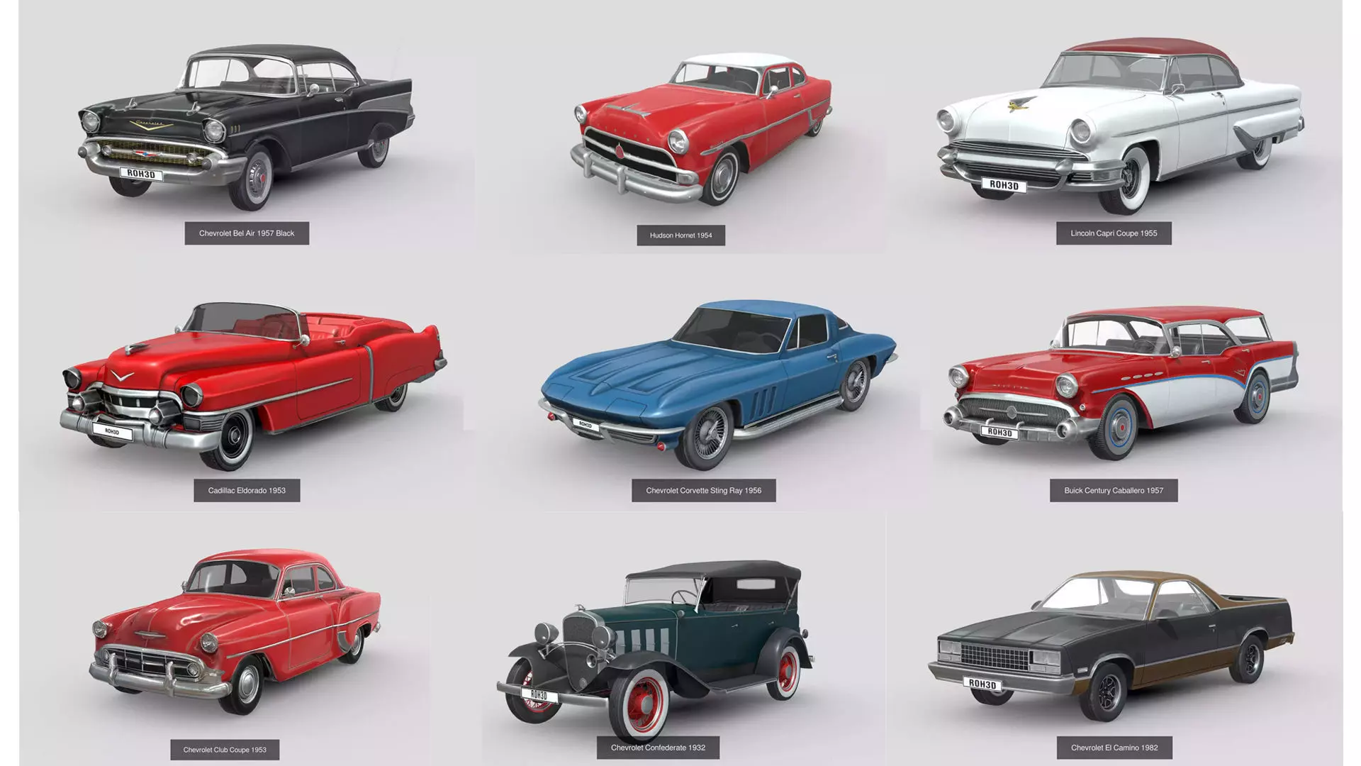 American Classics 50s  Low Poly Collection _0