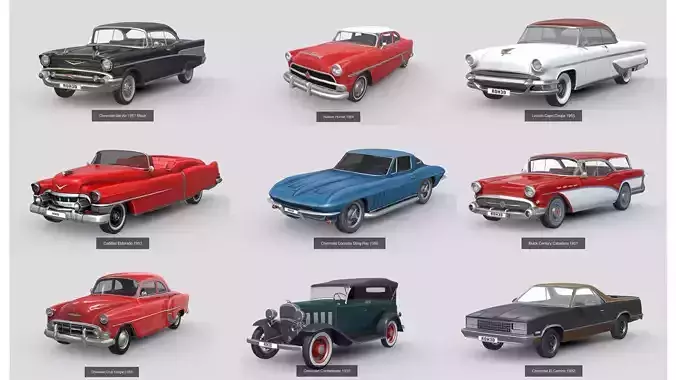 American Classics 50s  Low Poly Collection 