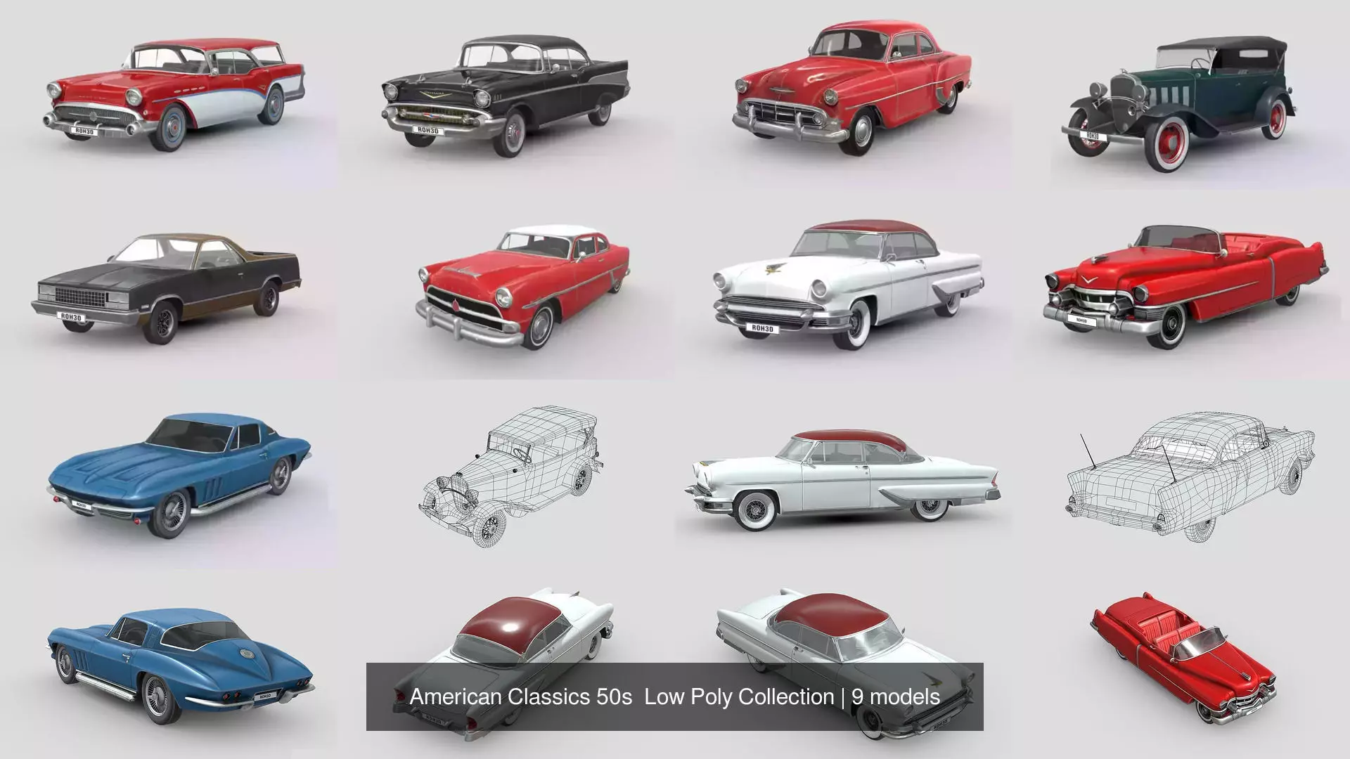 American Classics 50s  Low Poly Collection _1