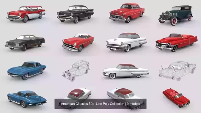 American Classics 50s  Low Poly Collection