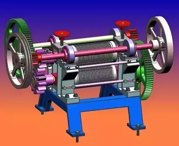 SUGARCANE JUICE EXTRACTING MACHINE Free 3D model SUGARCANE JUICE EXTRACTING MACHINE Free 3D model