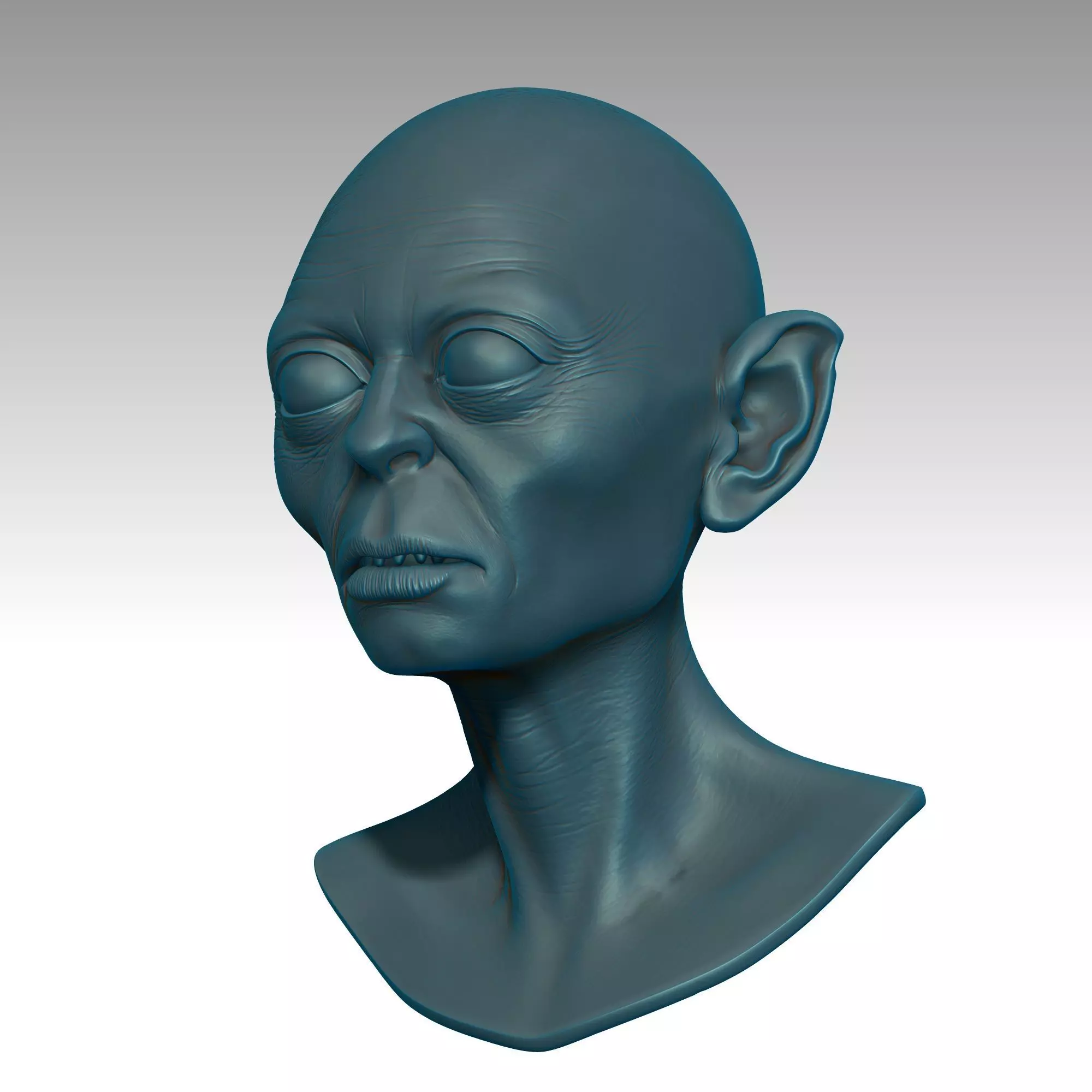 Smeagol the ring thief 3D print model_6