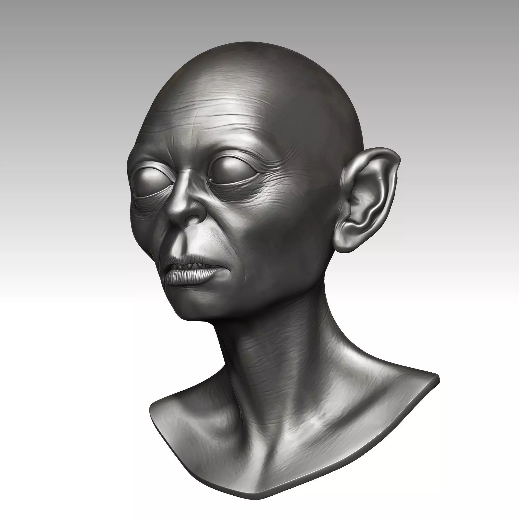 Smeagol the ring thief 3D print model_8