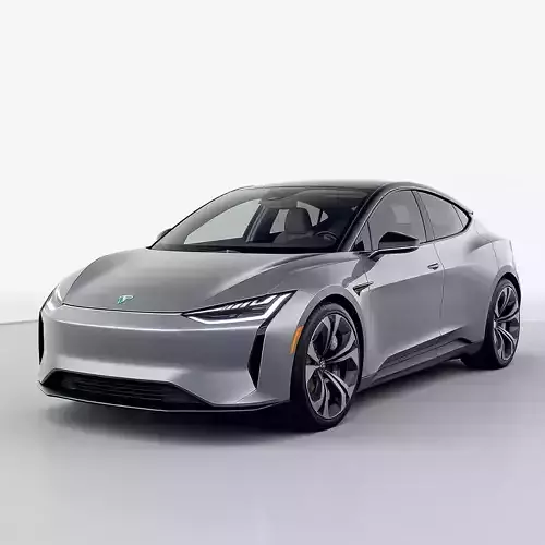 Futuristic Electric Sedan