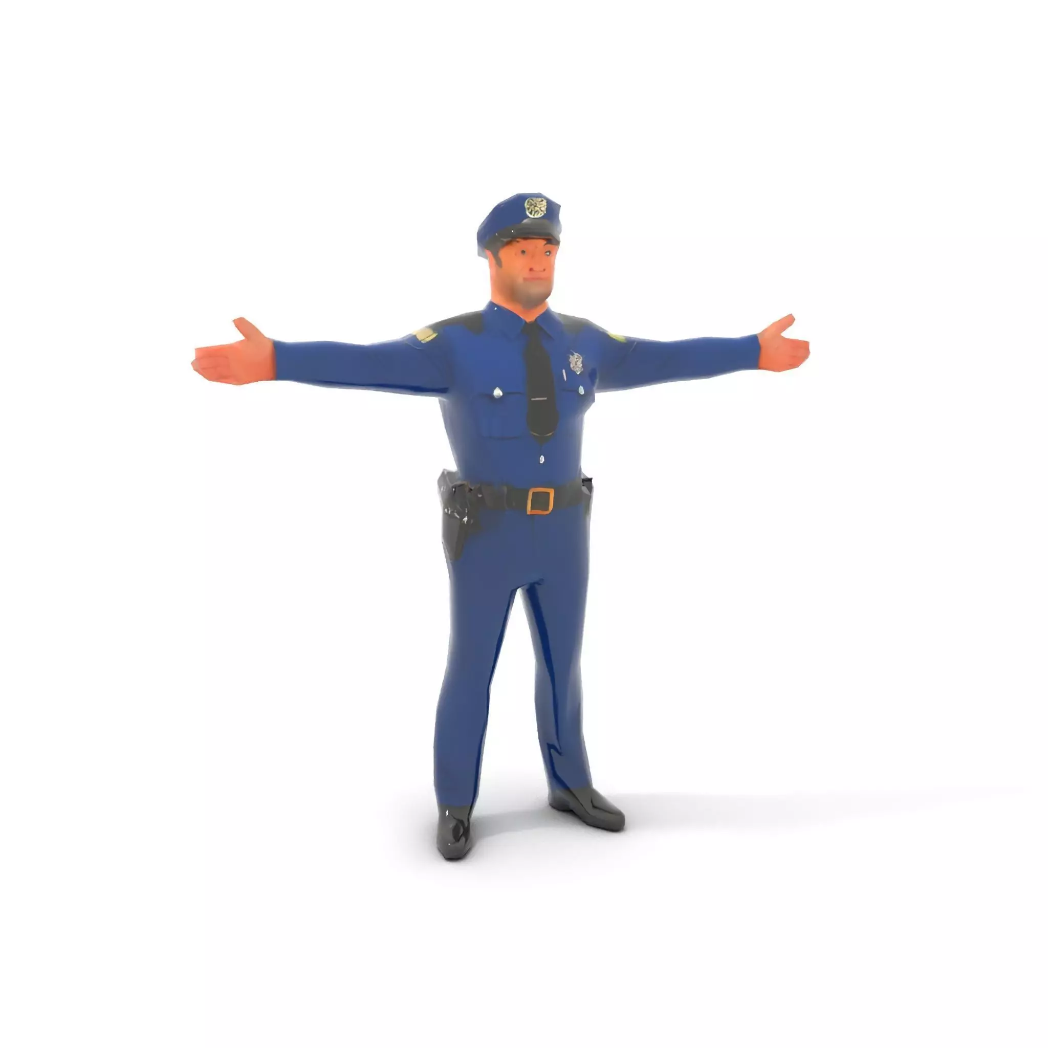 Police Officer Character Model Pack for Games and Animations Low-poly 3D model_8
