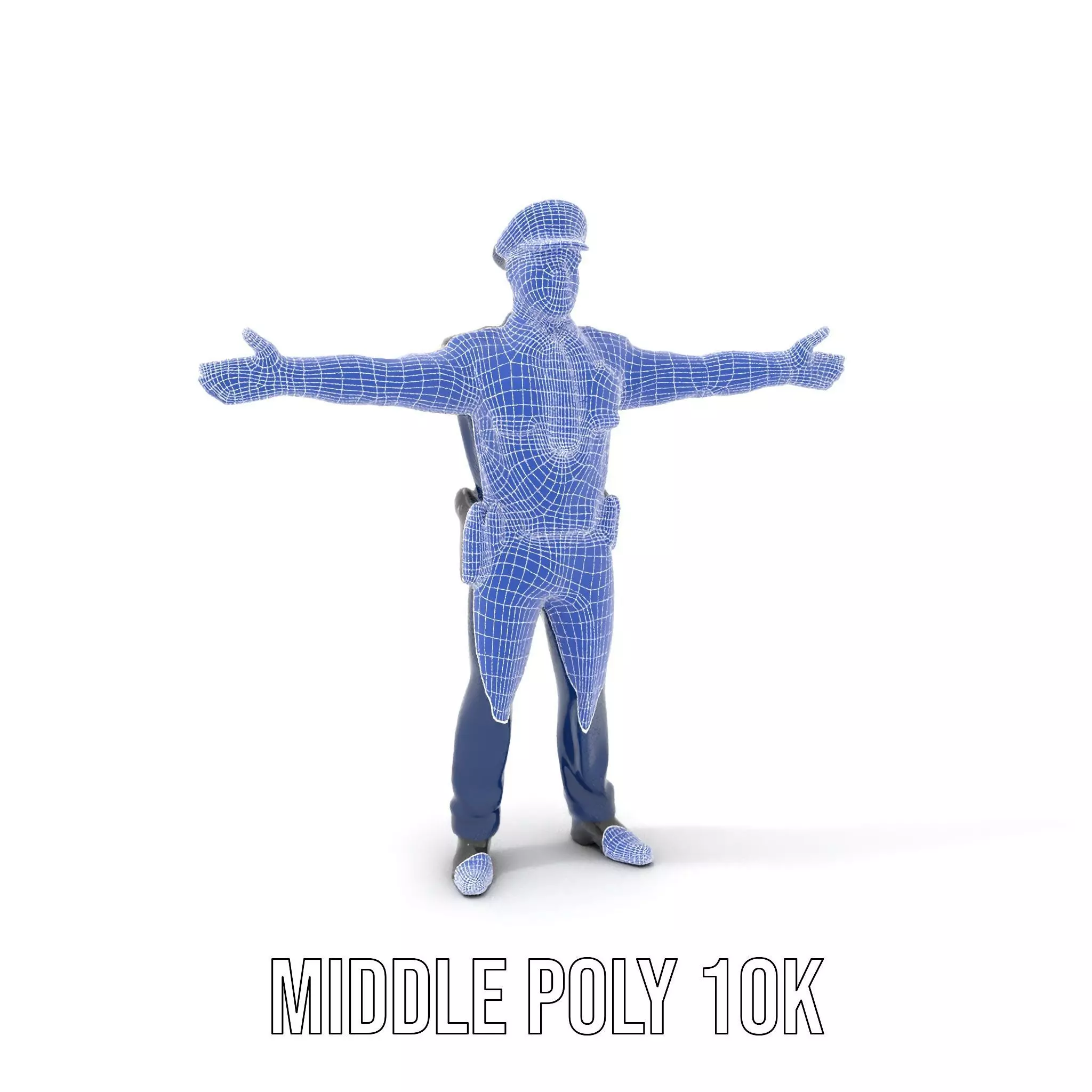 Police Officer Character Model Pack for Games and Animations Low-poly 3D model_17