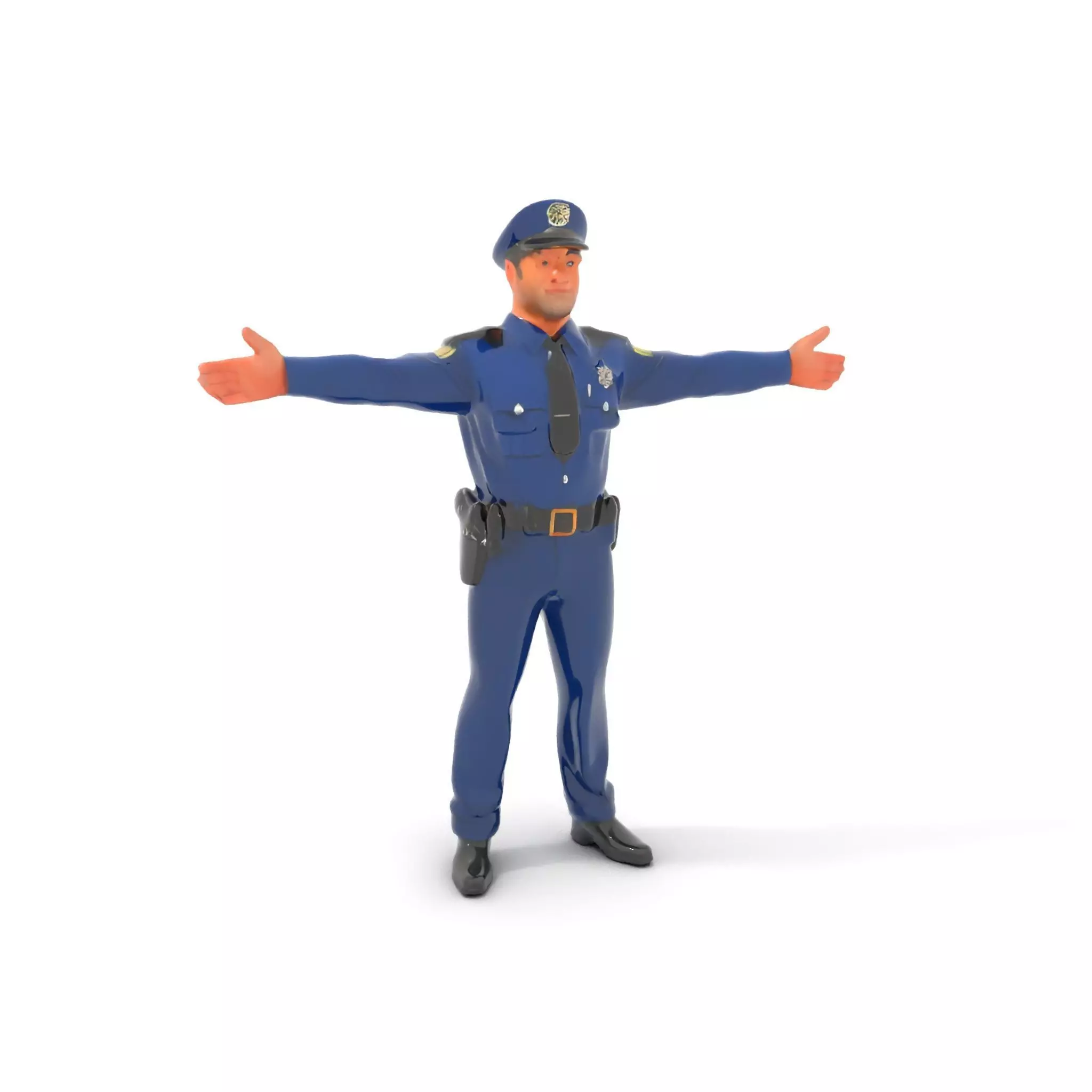 Police Officer Character Model Pack for Games and Animations Low-poly 3D model_7