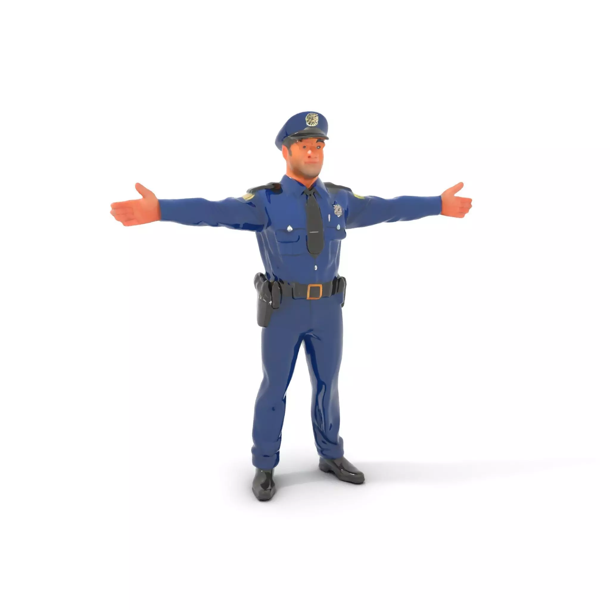 Police Officer Character Model Pack for Games and Animations Low-poly 3D model_0