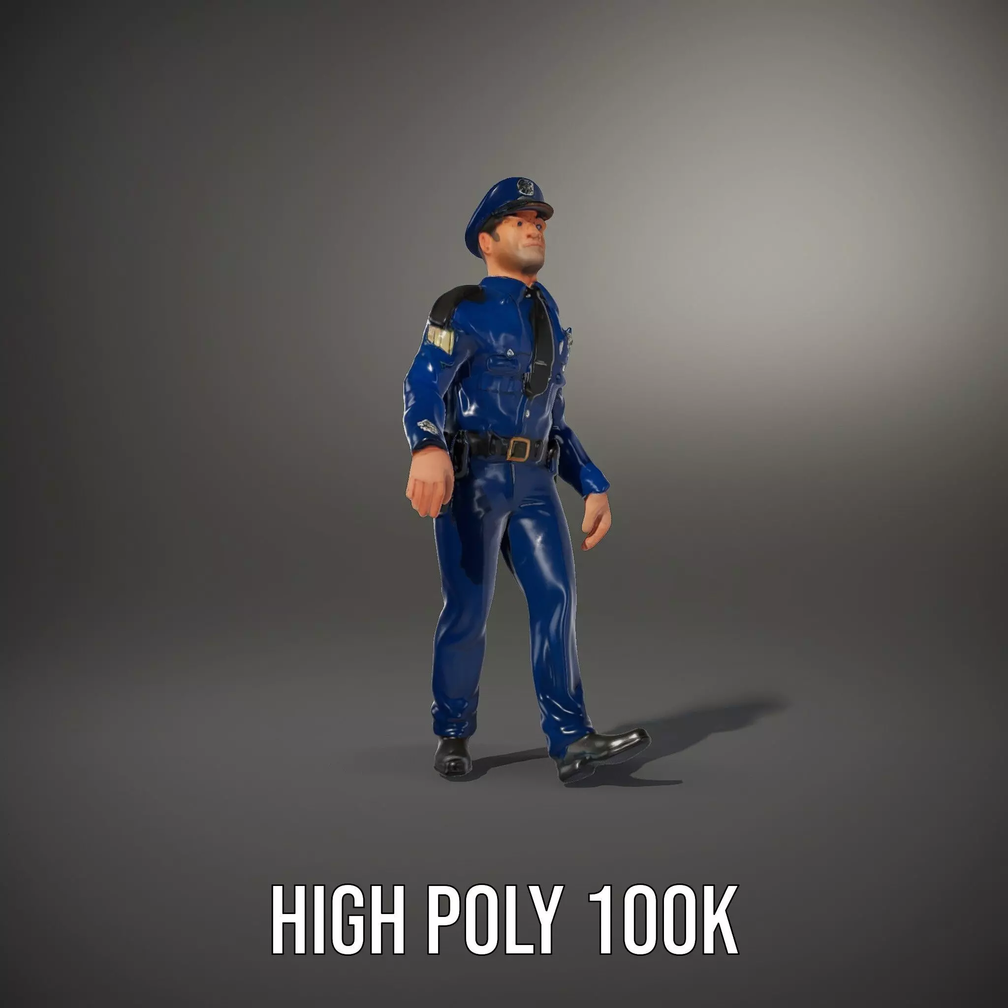 Police Officer Character Model Pack for Games and Animations Low-poly 3D model_16