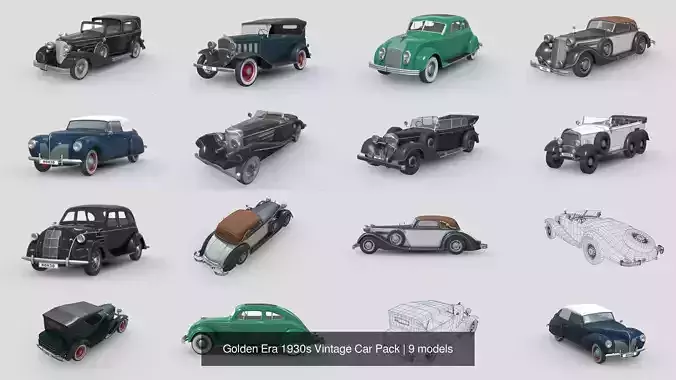 Golden Era 1930s Vintage Car Pack