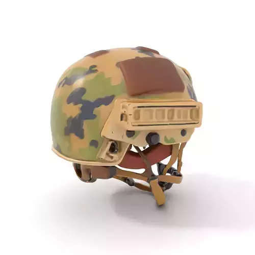 Camouflage Tactical Helmet Model Pack with Modular Attachments