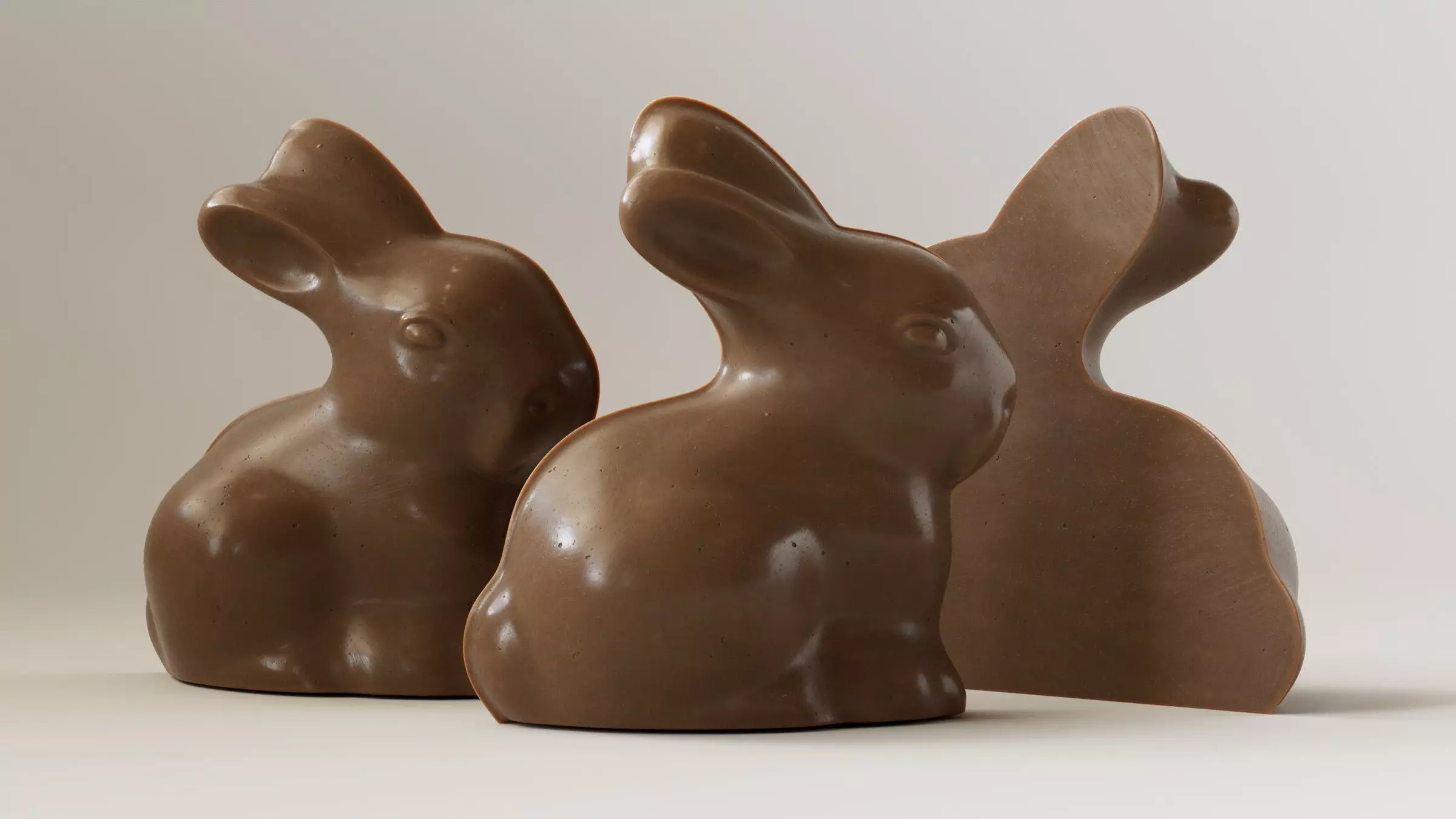 Chocolate Bunny 3D Model 3D model_7