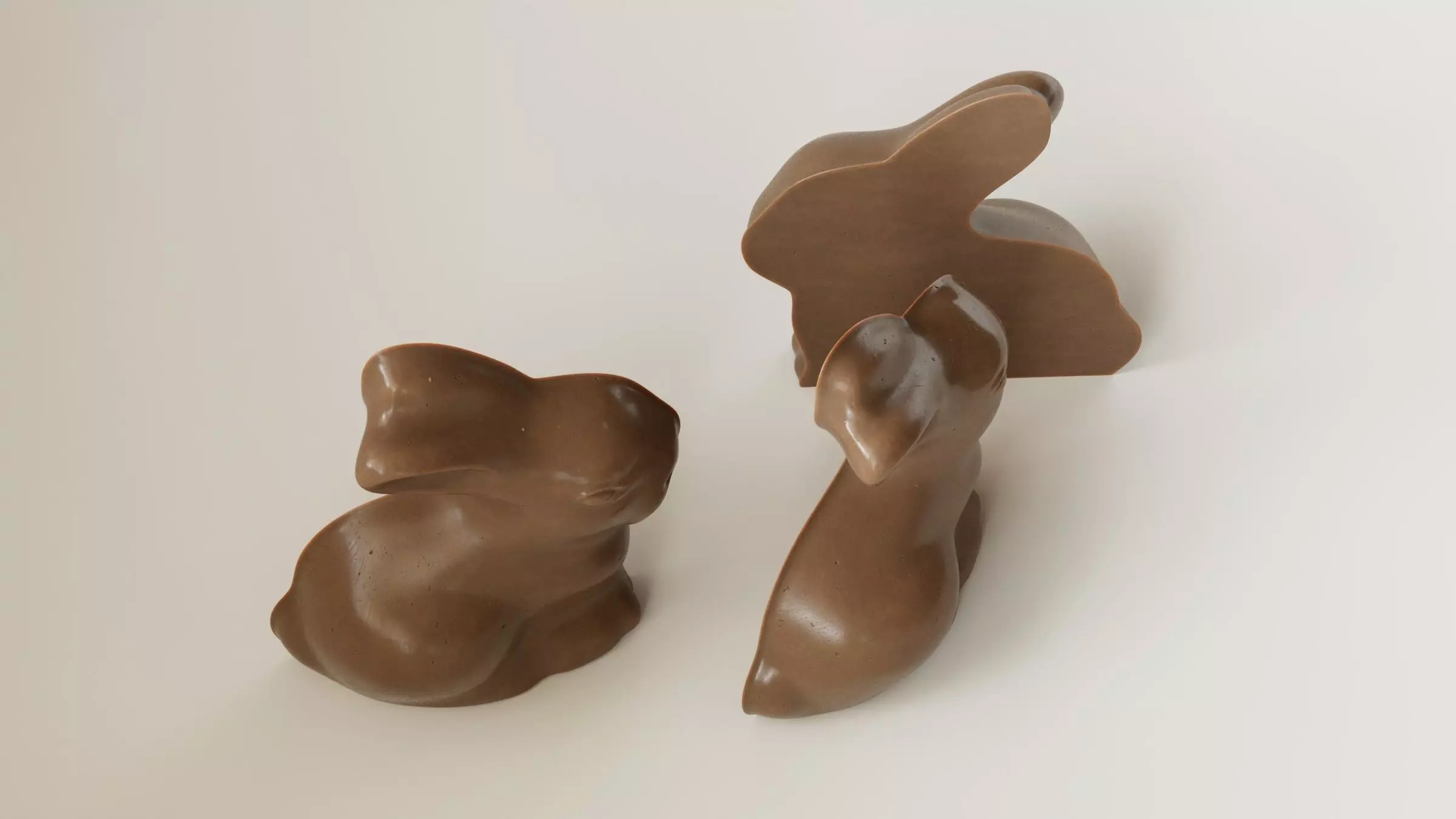 Chocolate Bunny 3D Model 3D model_11