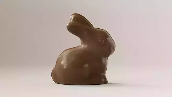 Chocolate Bunny 3D Model 3D model 2