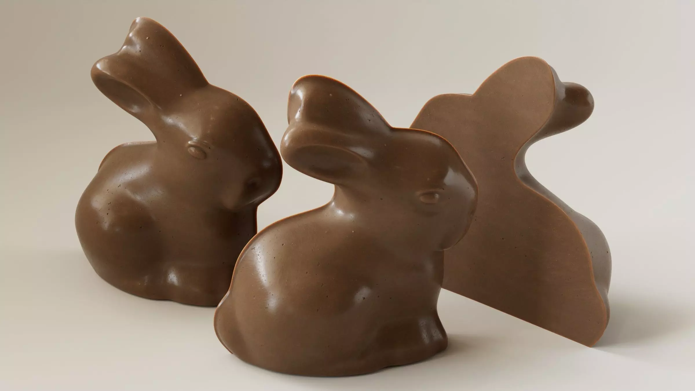 Chocolate Bunny 3D Model 3D model_8