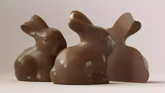 Chocolate Bunny 3D Model 3D model 7