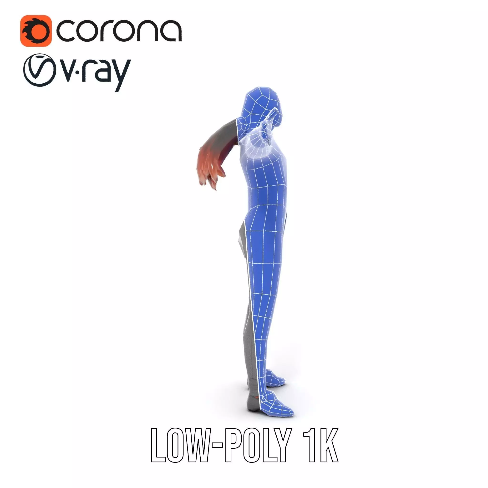 Futuristic Female Soldier Outfit Model Pack Low-poly 3D model_17