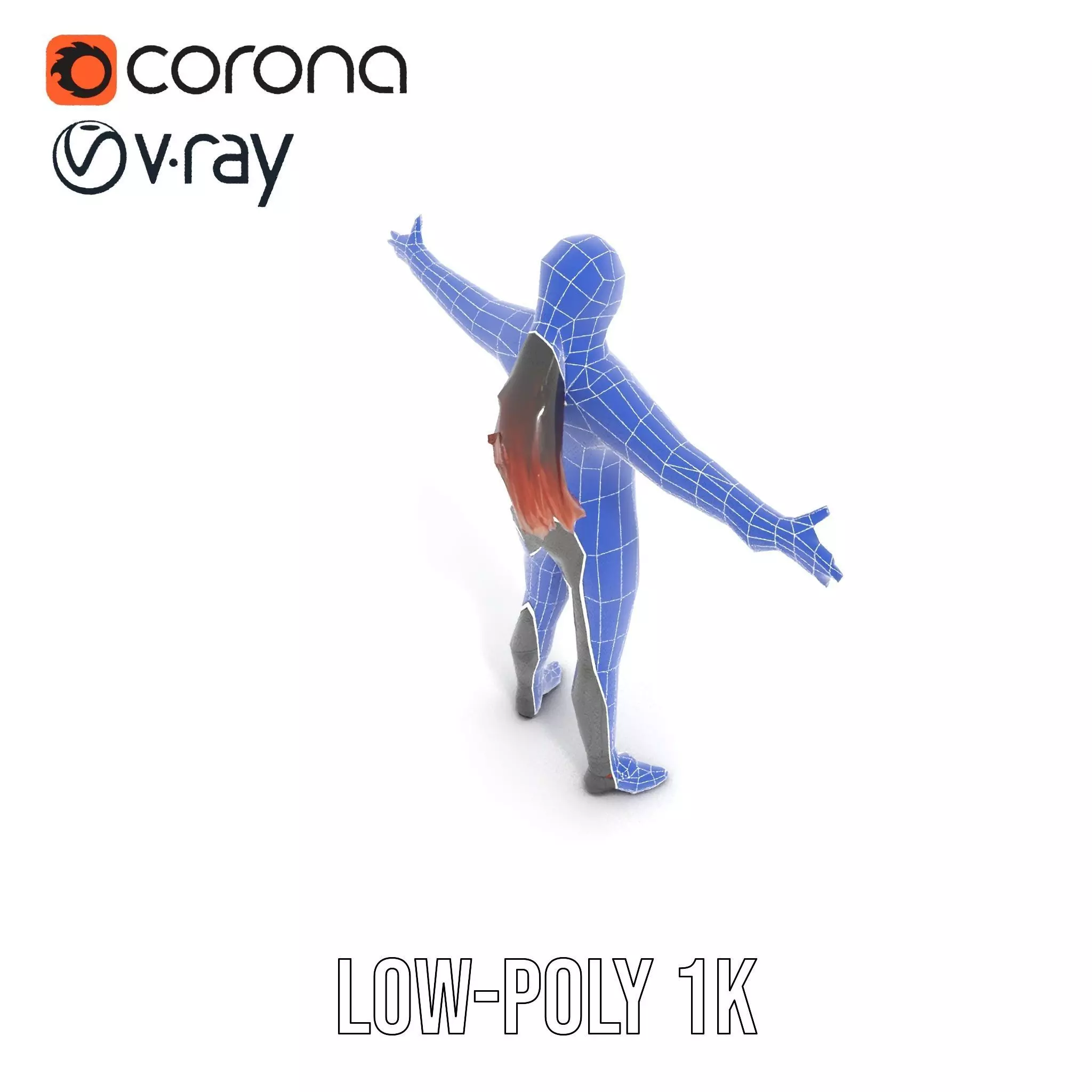 Futuristic Female Soldier Outfit Model Pack Low-poly 3D model_28