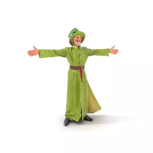 Green Wizard Outfit Model Pack Low-poly 3D model
