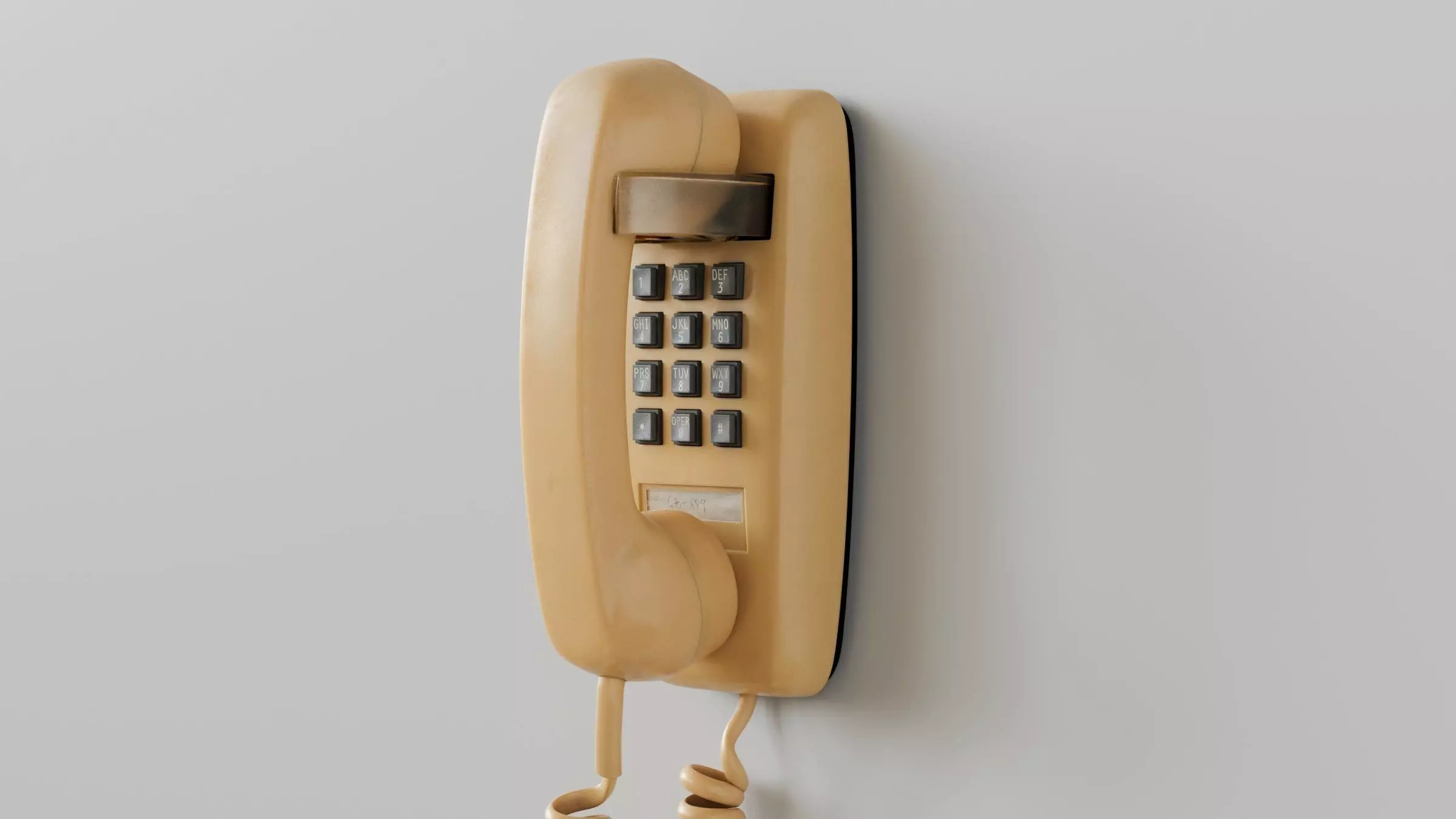 Retro Wall Telephone 3D Model 3D model_2