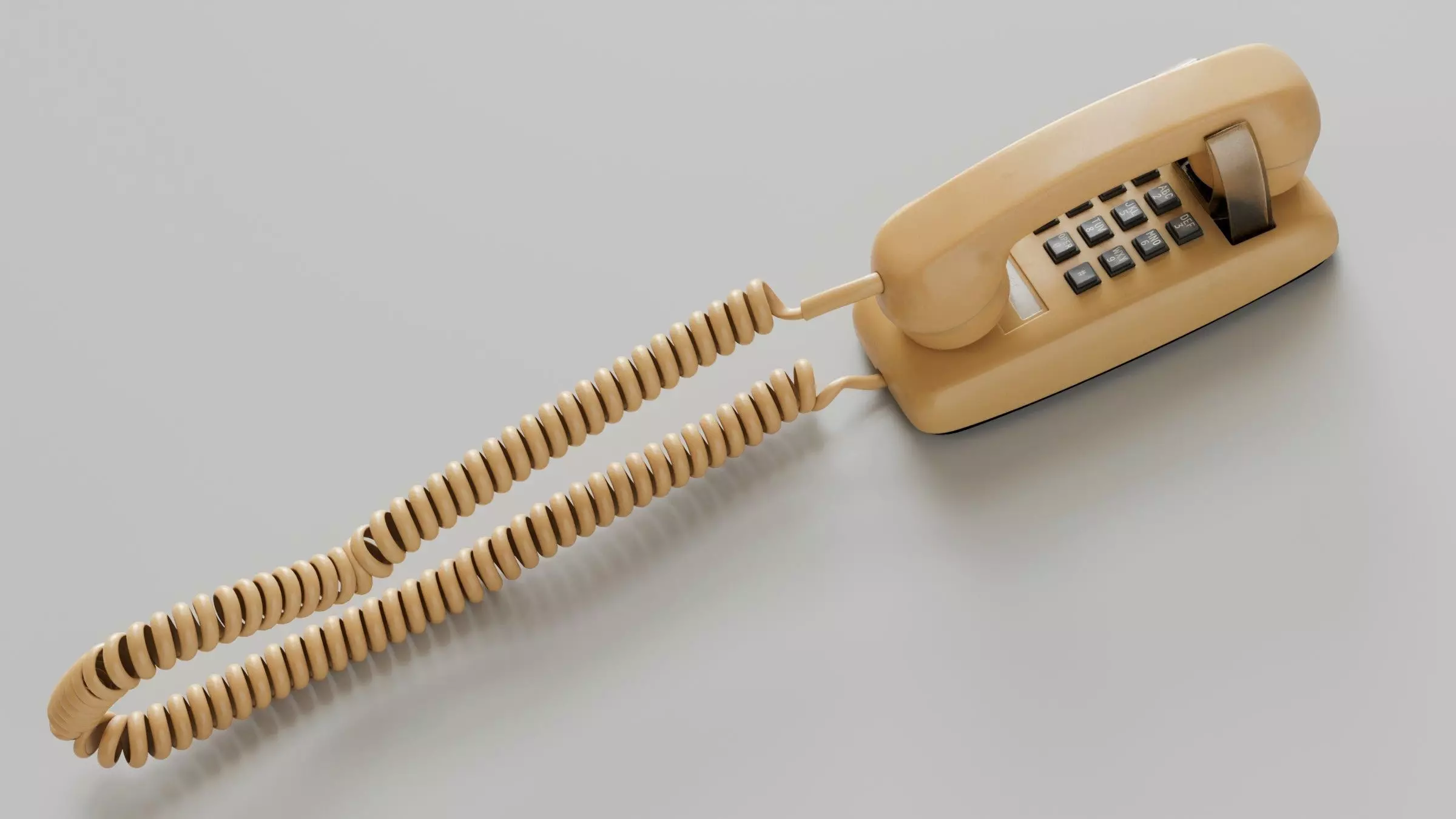 Retro Wall Telephone 3D Model 3D model_0