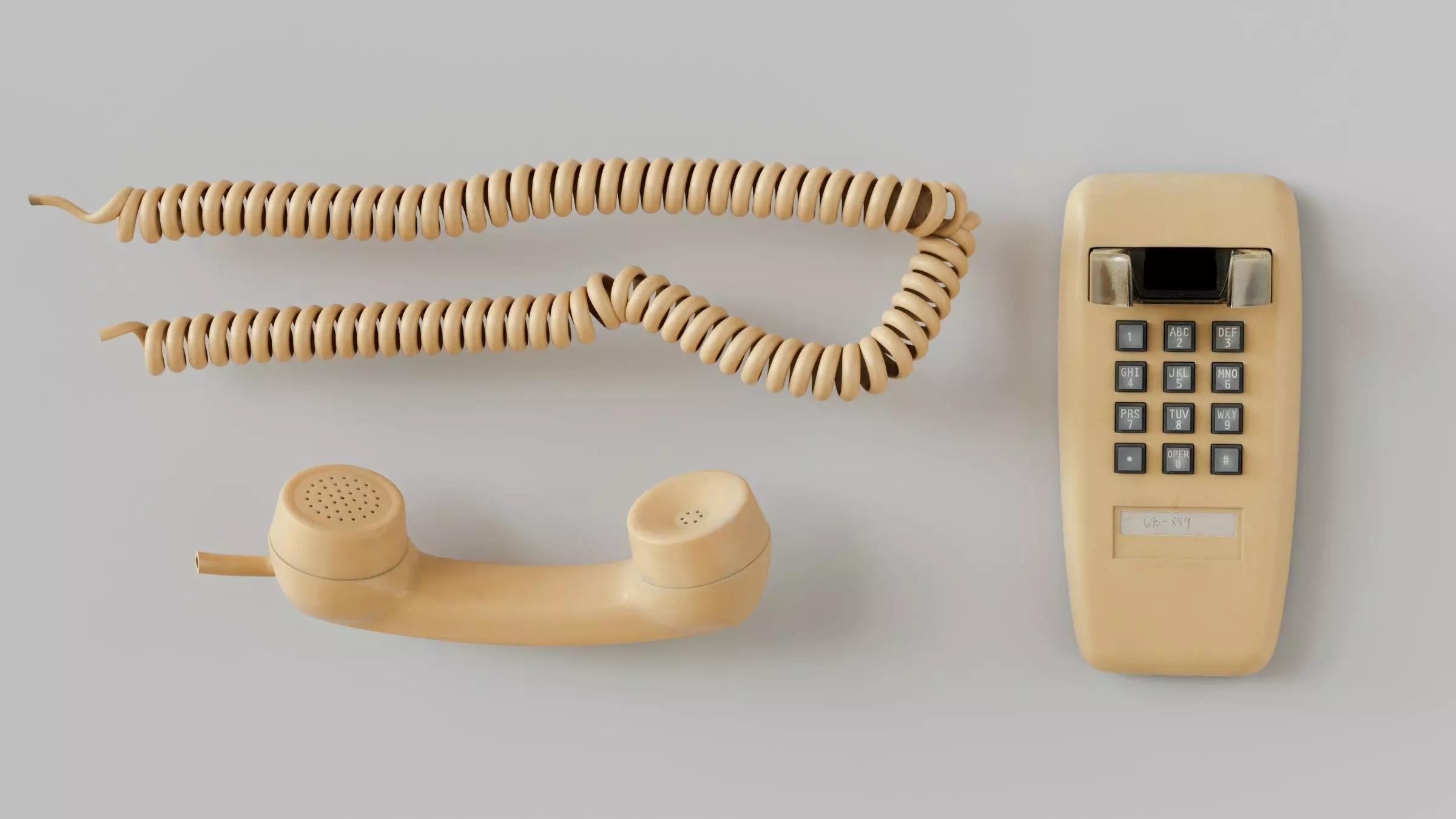 Retro Wall Telephone 3D Model 3D model_20