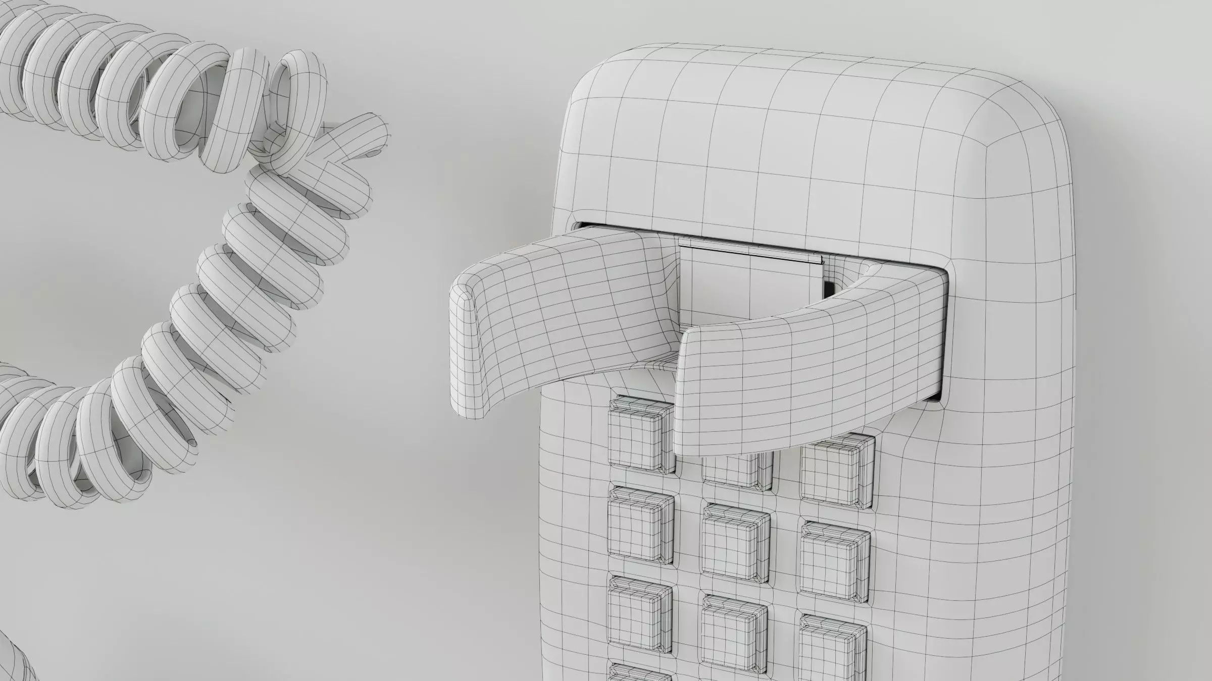 Retro Wall Telephone 3D Model 3D model_27