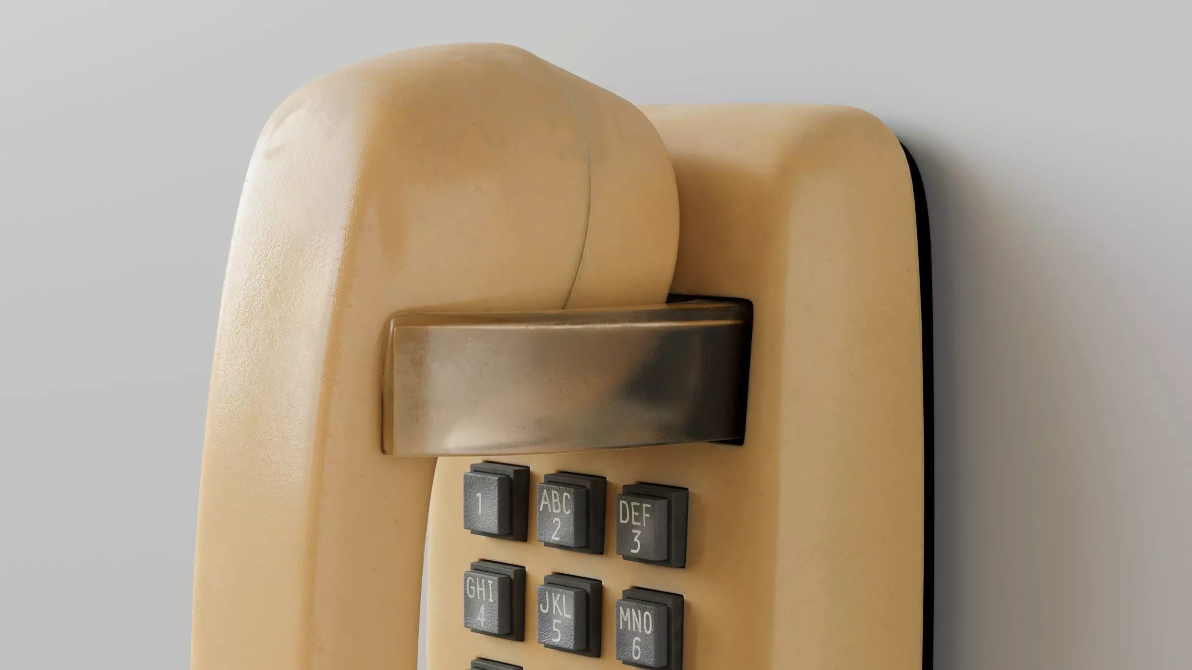 Retro Wall Telephone 3D Model 3D model_13