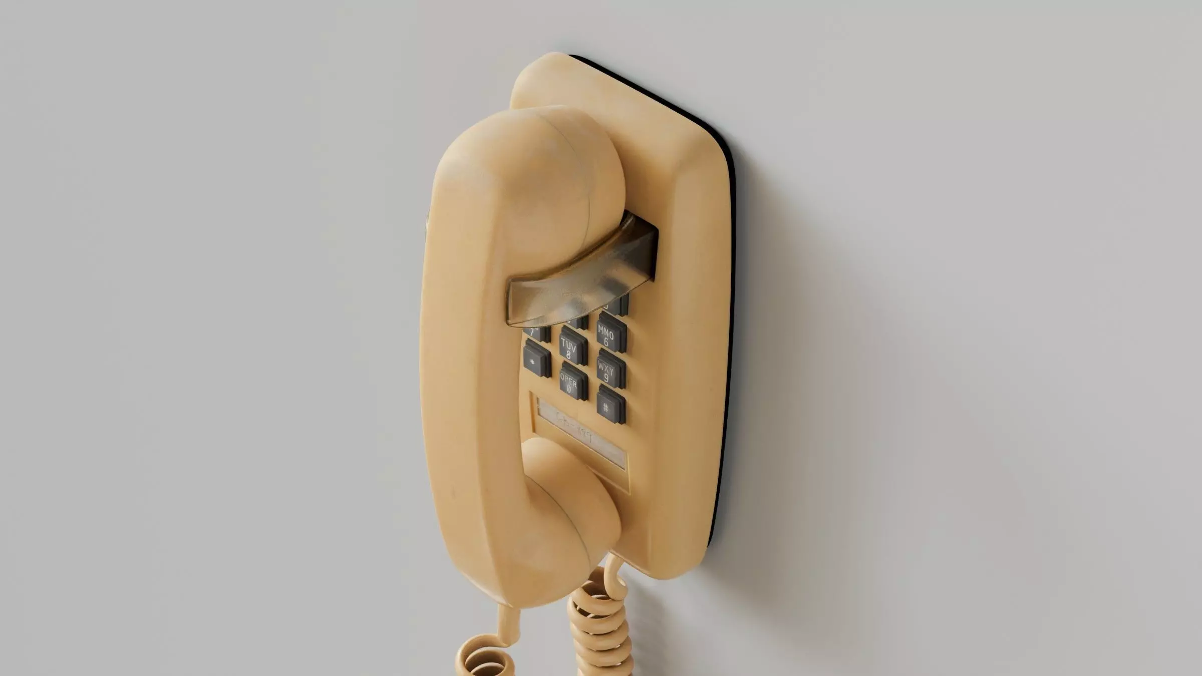 Retro Wall Telephone 3D Model 3D model_4
