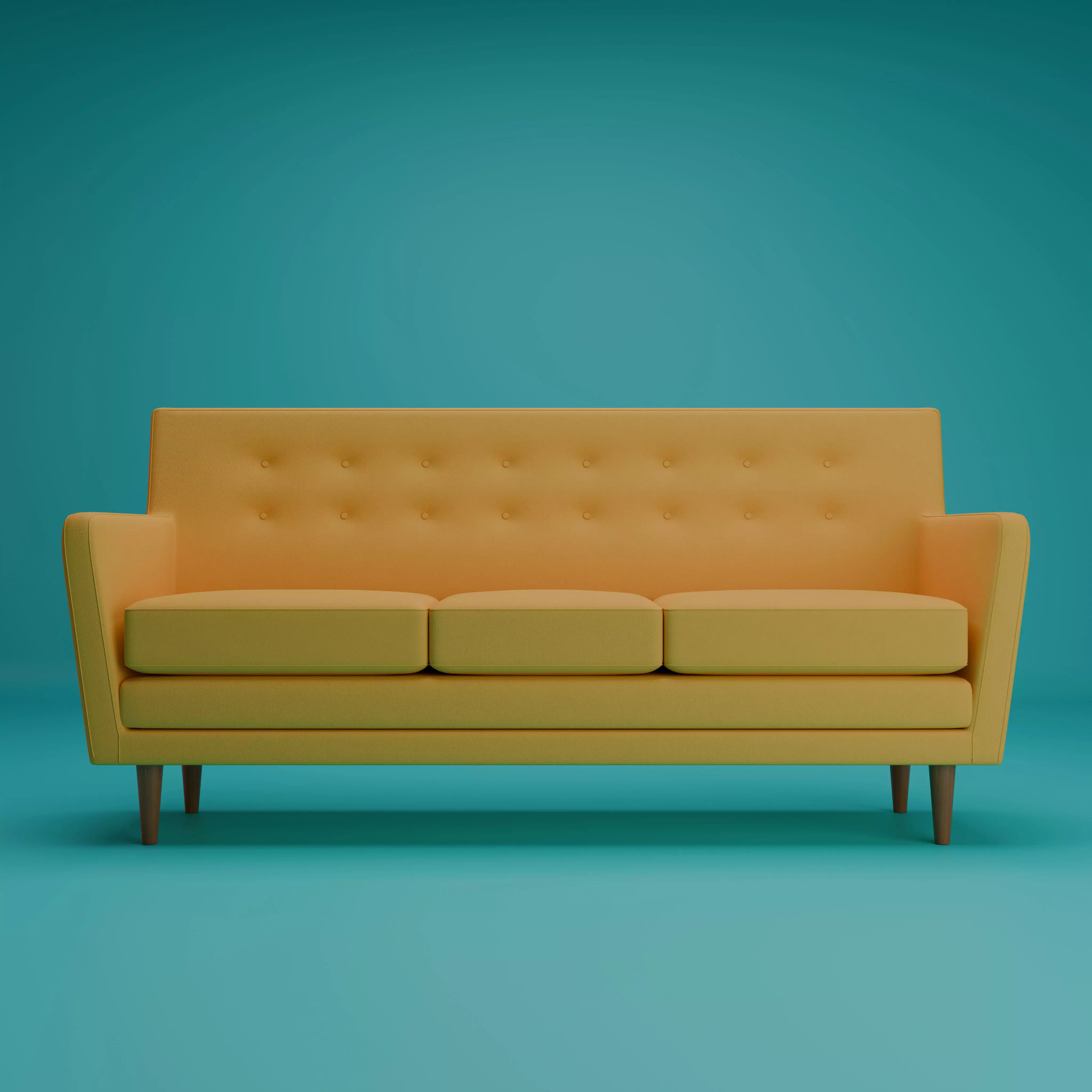 Yellow sofa 3D model_0