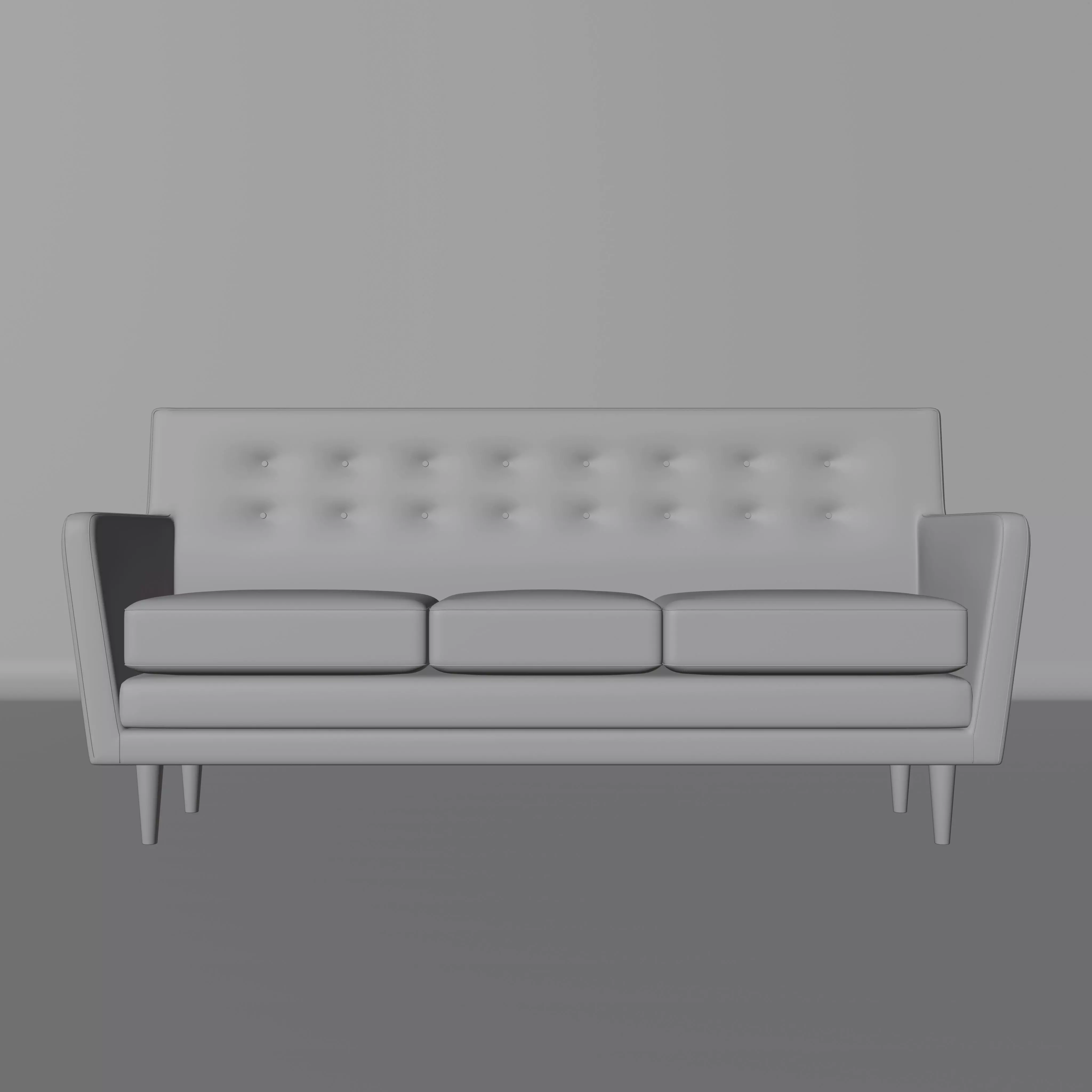 Yellow sofa 3D model_1