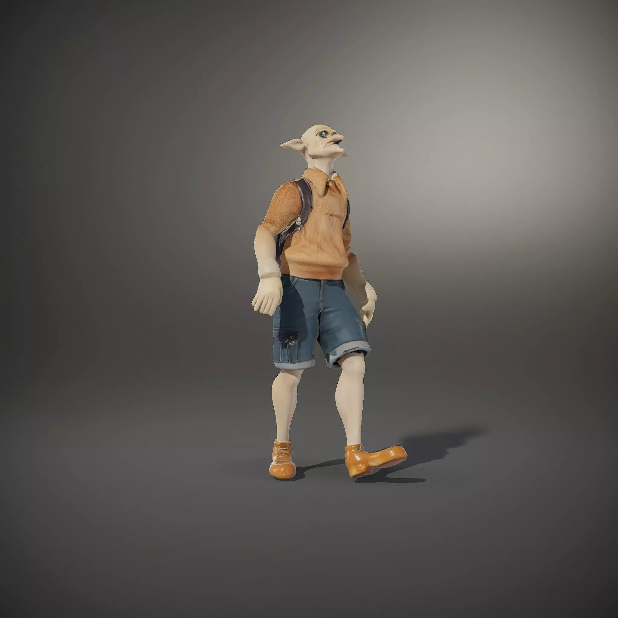 Elf Character Casual Outfit Model Pack Low-poly 3D model_34