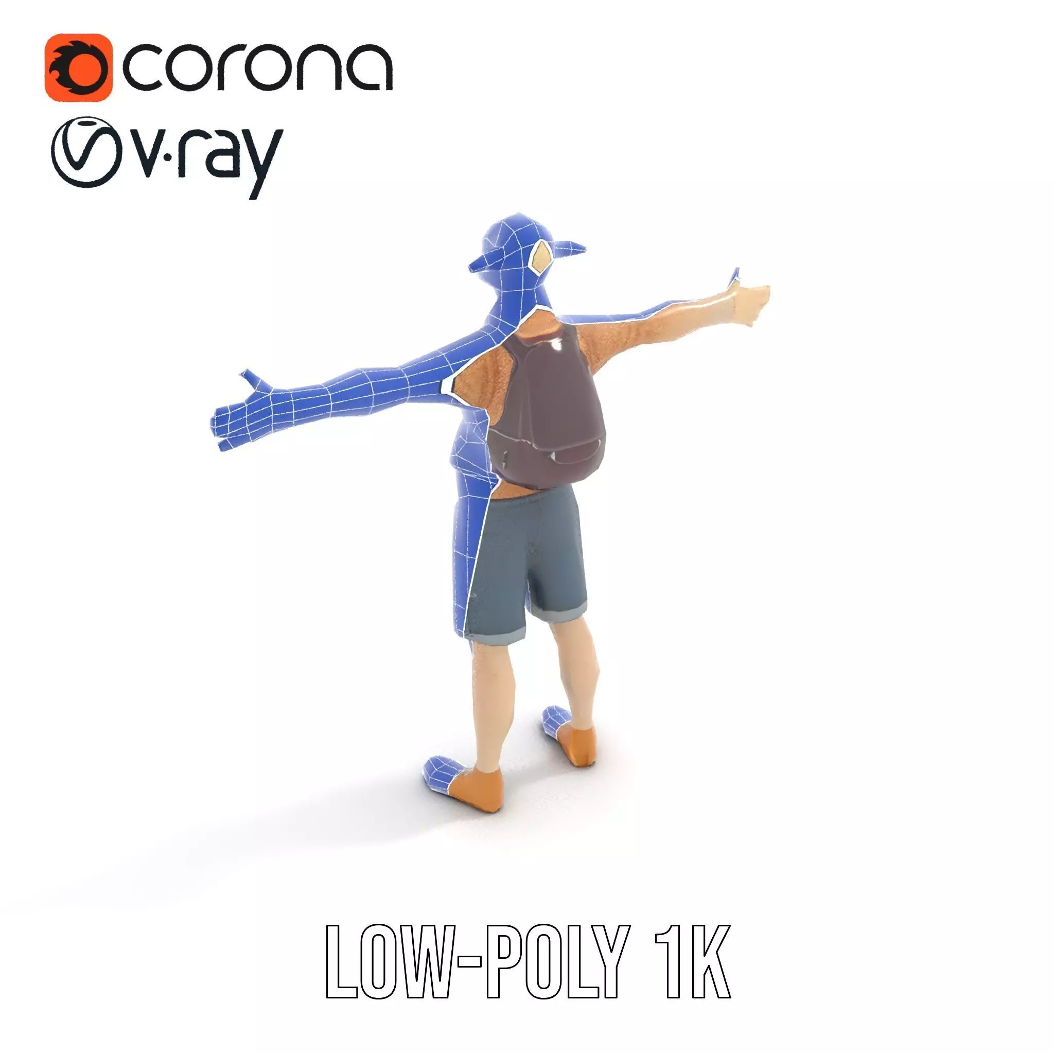 Elf Character Casual Outfit Model Pack Low-poly 3D model_14