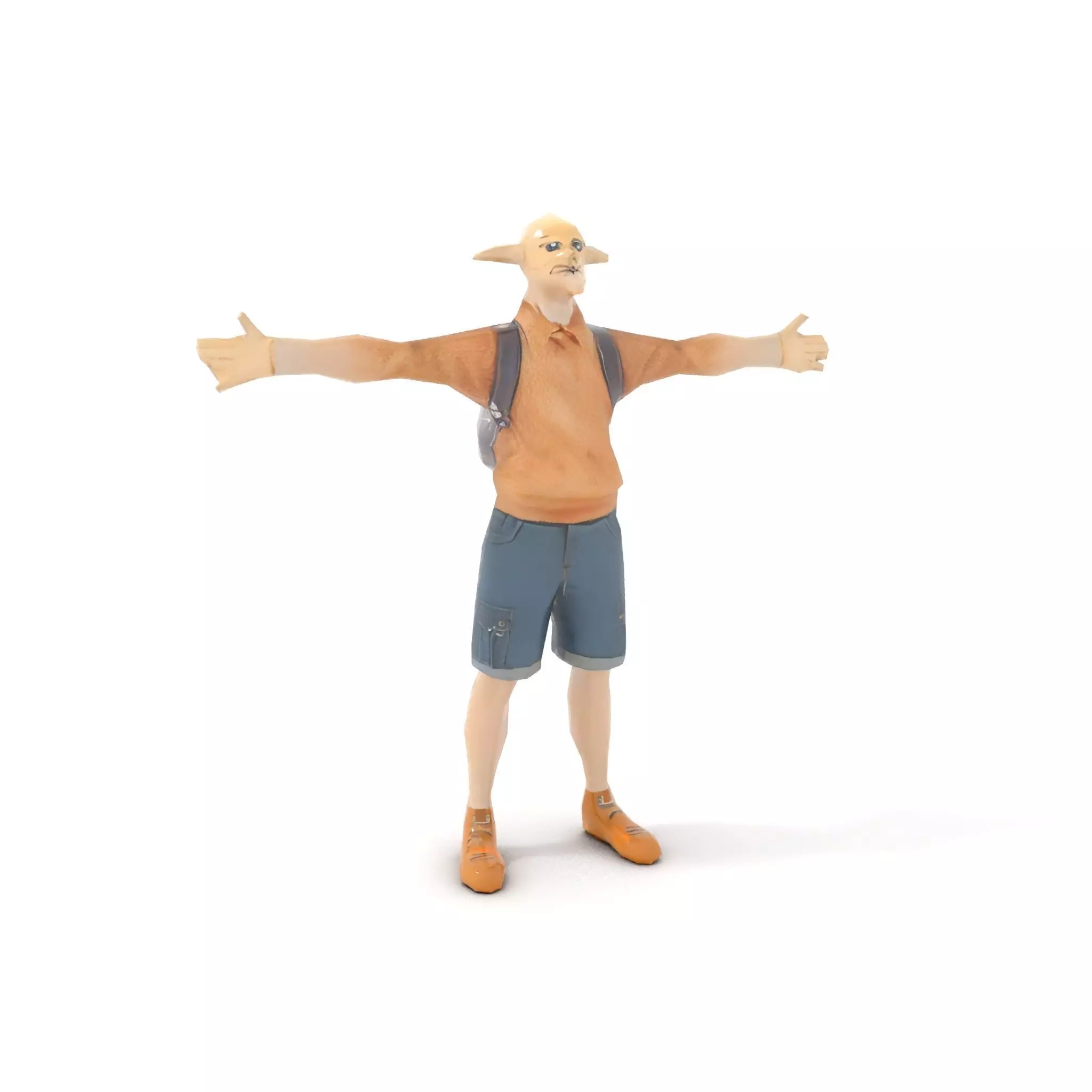 Elf Character Casual Outfit Model Pack Low-poly 3D model_20