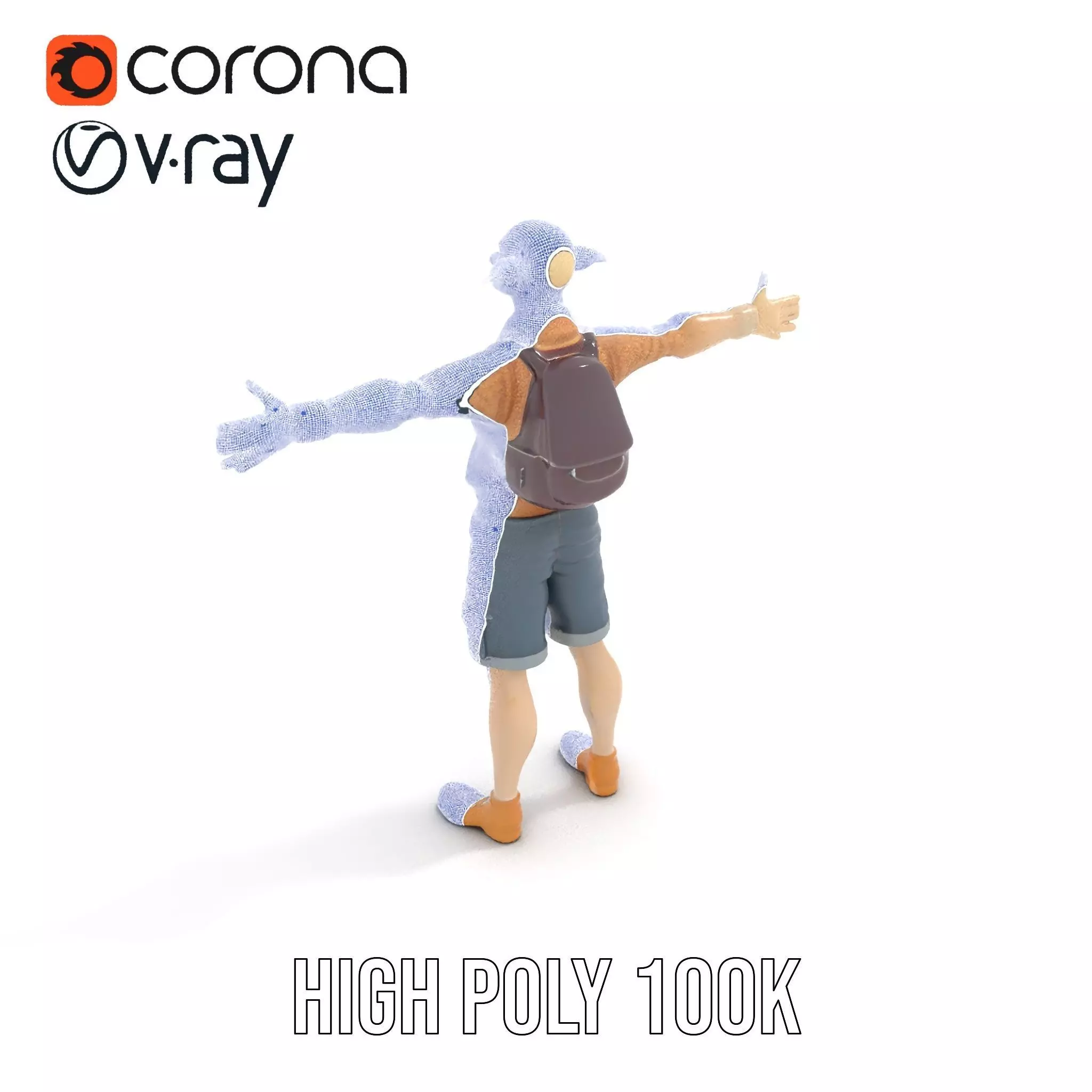 Elf Character Casual Outfit Model Pack Low-poly 3D model_21