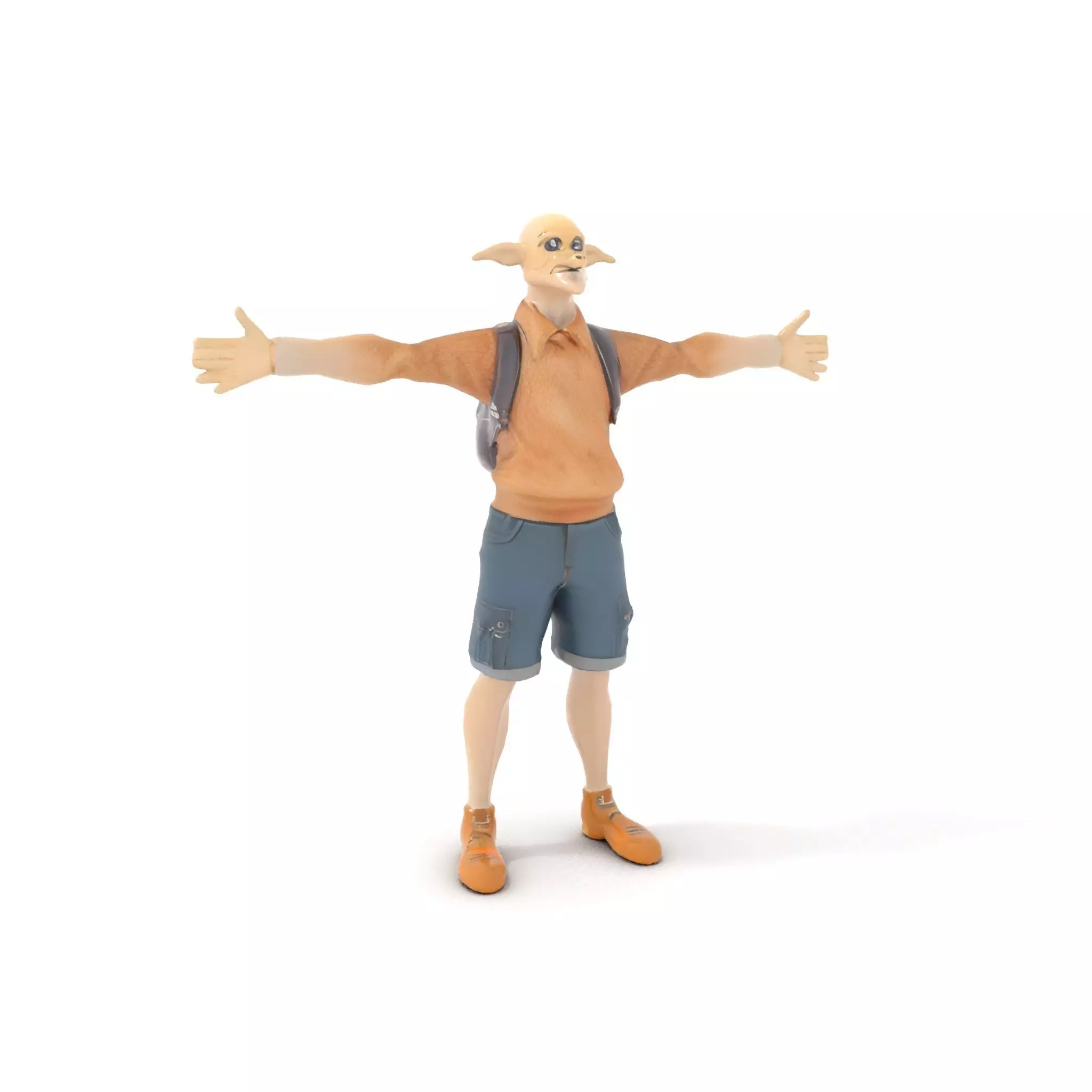 Elf Character Casual Outfit Model Pack Low-poly 3D model_10