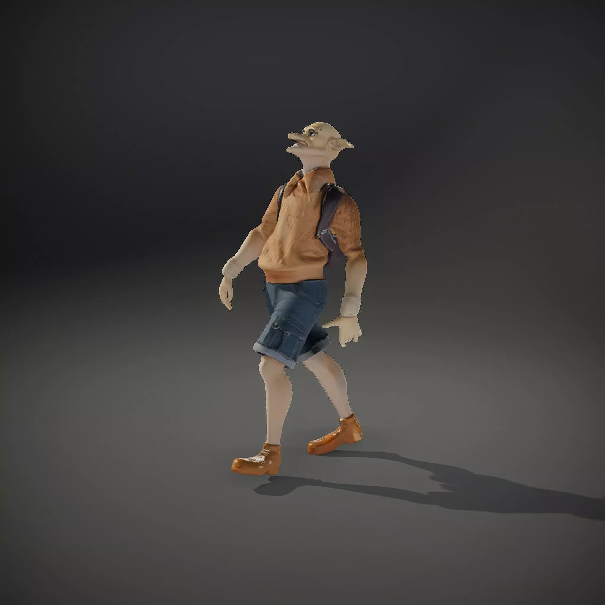 Elf Character Casual Outfit Model Pack Low-poly 3D model_35