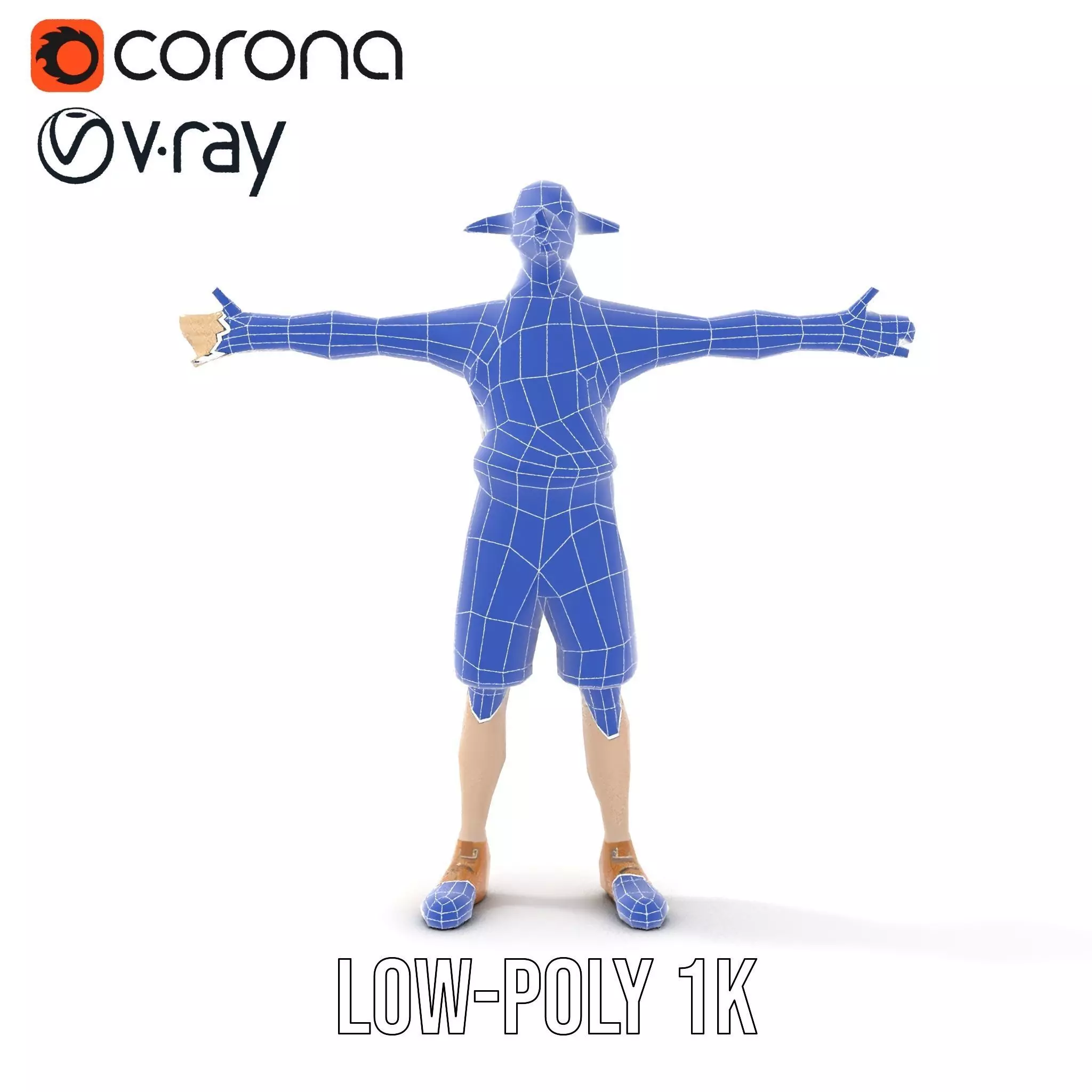 Elf Character Casual Outfit Model Pack Low-poly 3D model_8