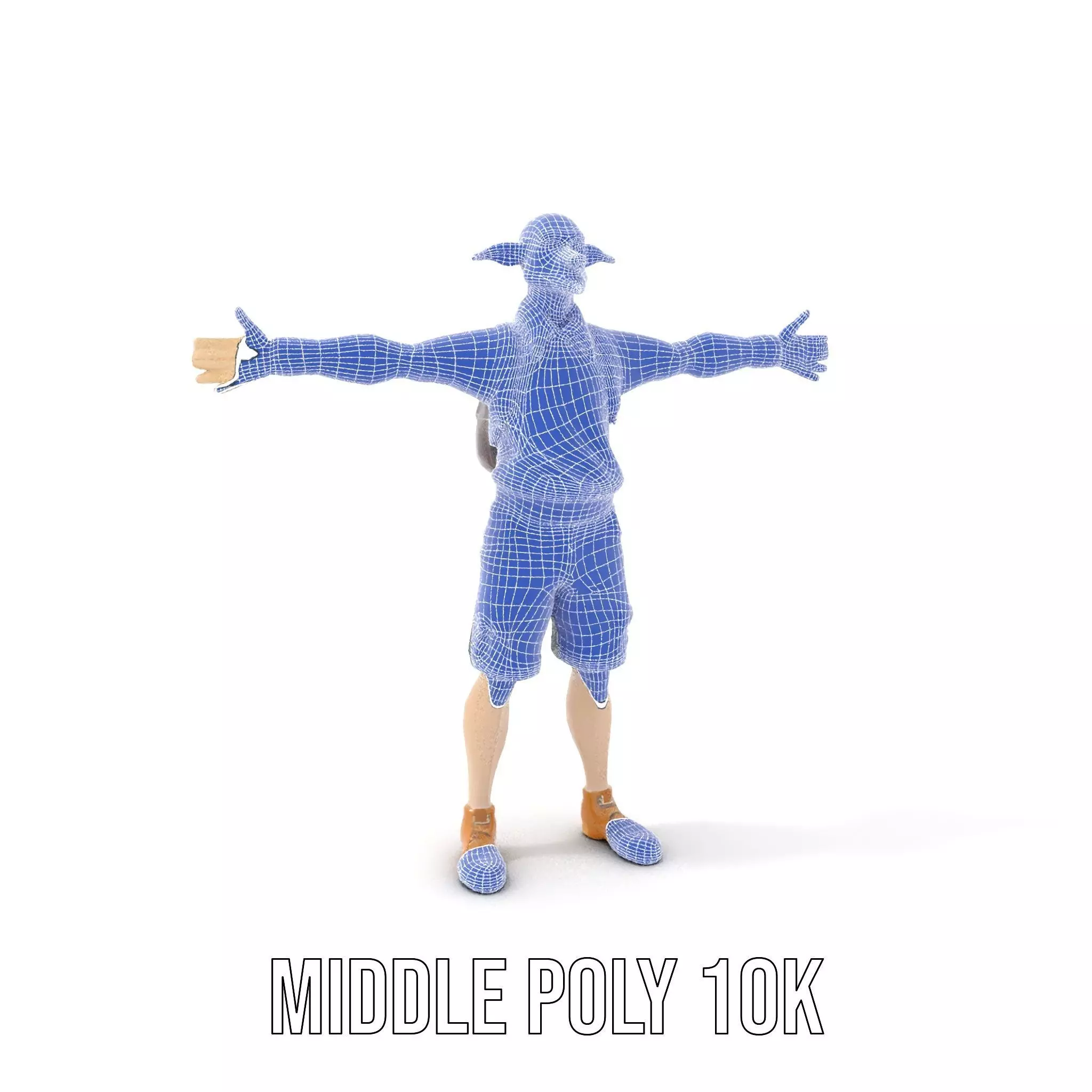 Elf Character Casual Outfit Model Pack Low-poly 3D model_16