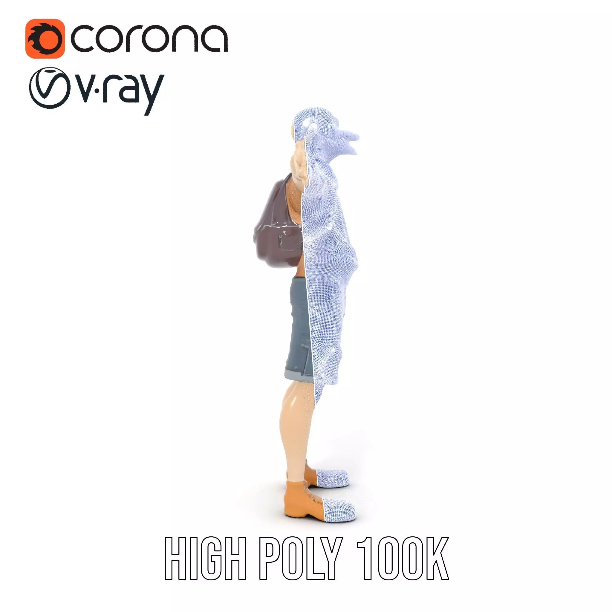 Elf Character Casual Outfit Model Pack Low-poly 3D model_33