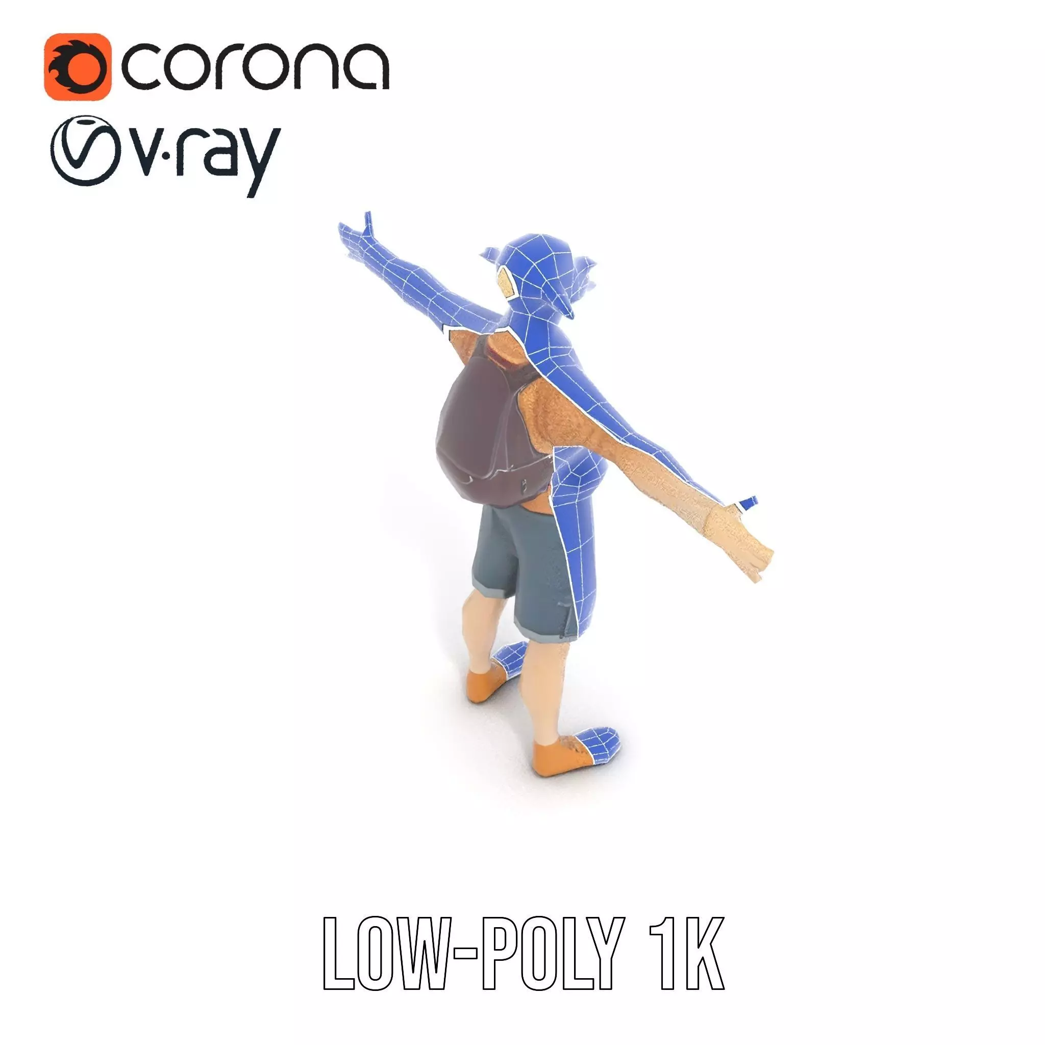 Elf Character Casual Outfit Model Pack Low-poly 3D model_28