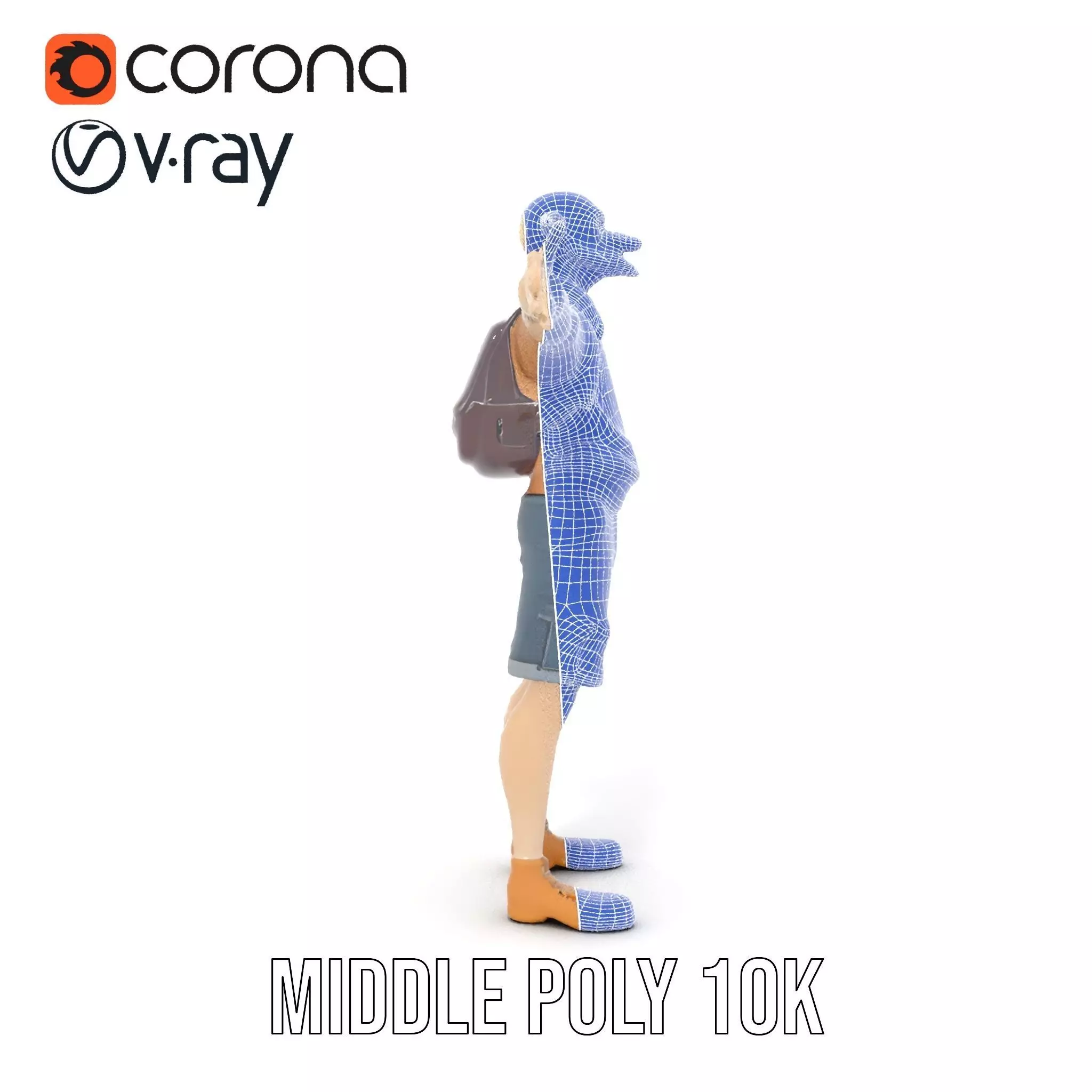 Elf Character Casual Outfit Model Pack Low-poly 3D model_30