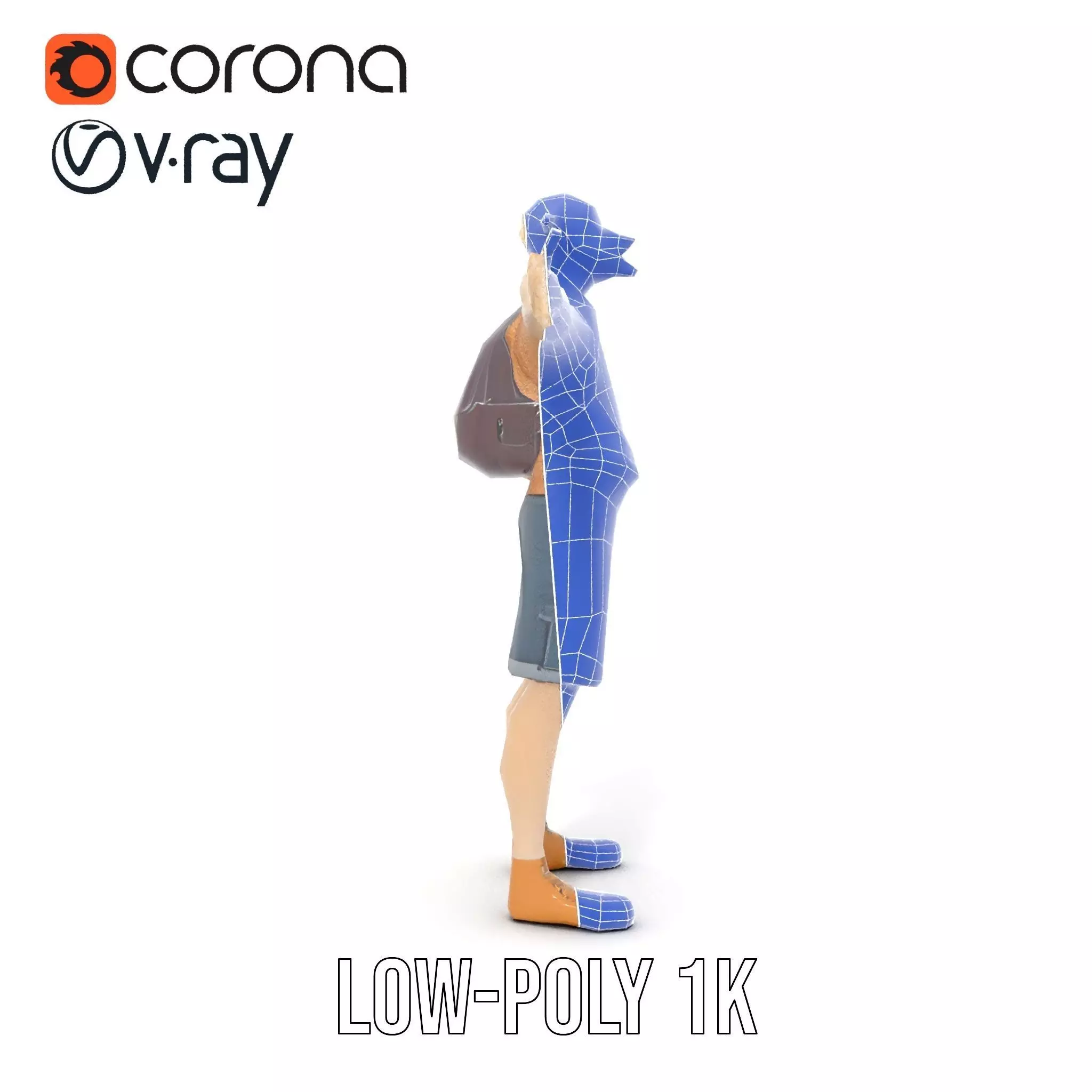 Elf Character Casual Outfit Model Pack Low-poly 3D model_9